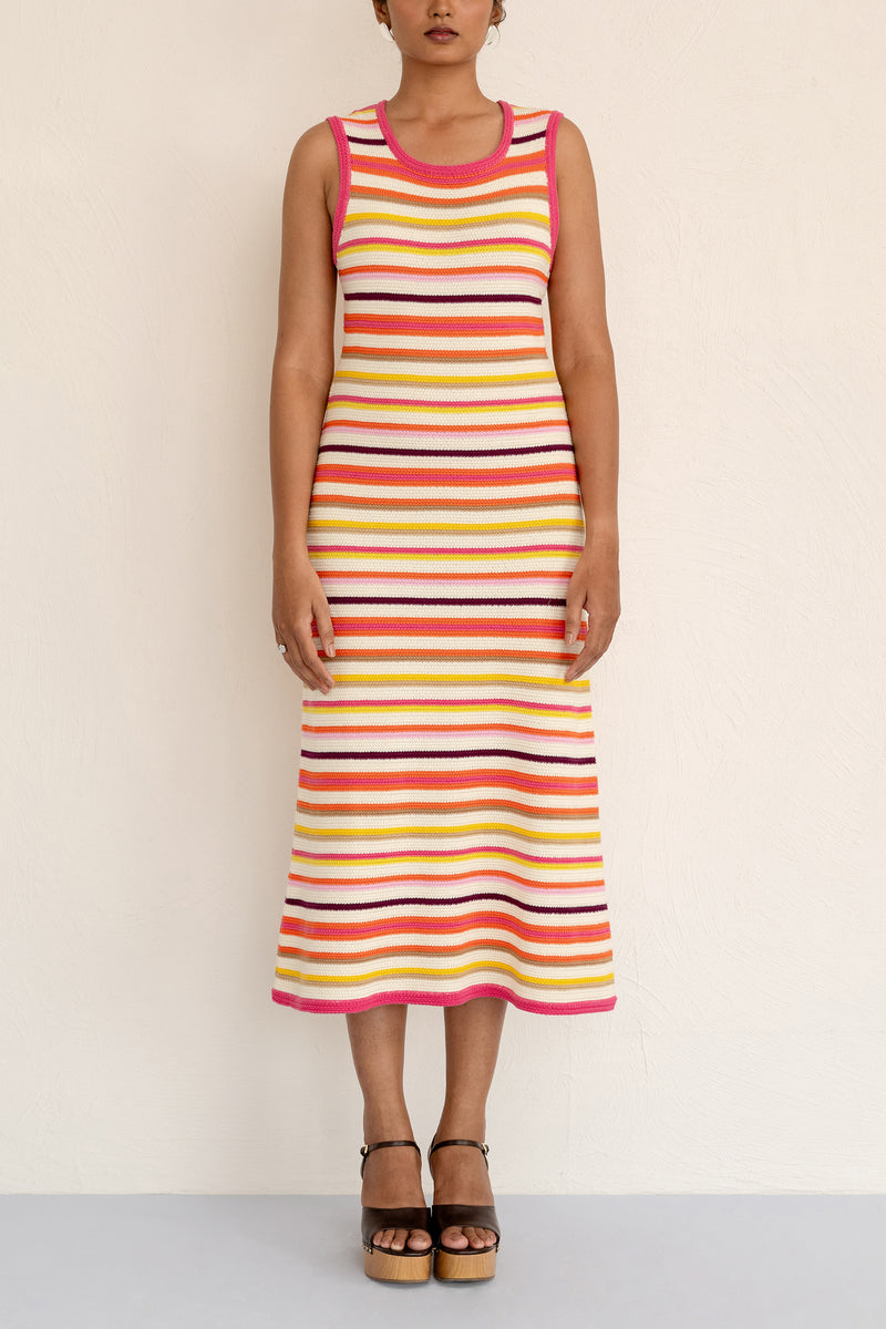 Calla Dress Citrus Stripe