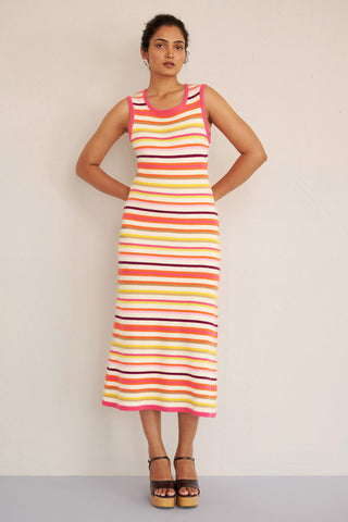 Calla Dress Citrus Stripe
