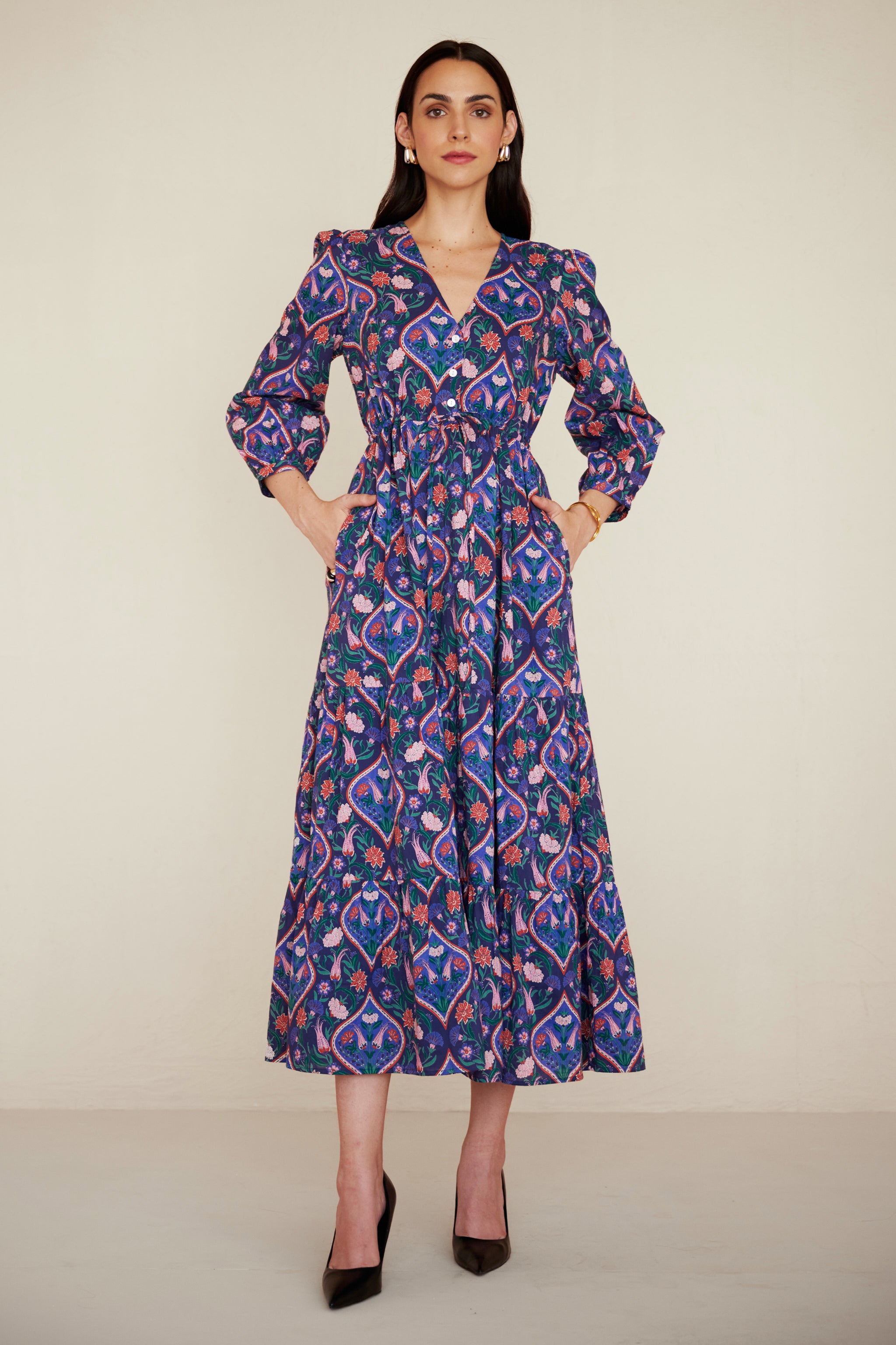 【Anthropologie】Banjanan・リリー・ティアードミディスカート Banjanan Lily Tiered Midi Skirt | Anthropologie