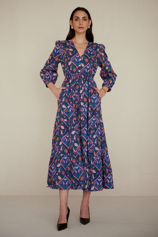 Castor Dress Persian Tile Lapis