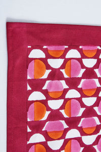 Four Curlew Curve Claret Placemats