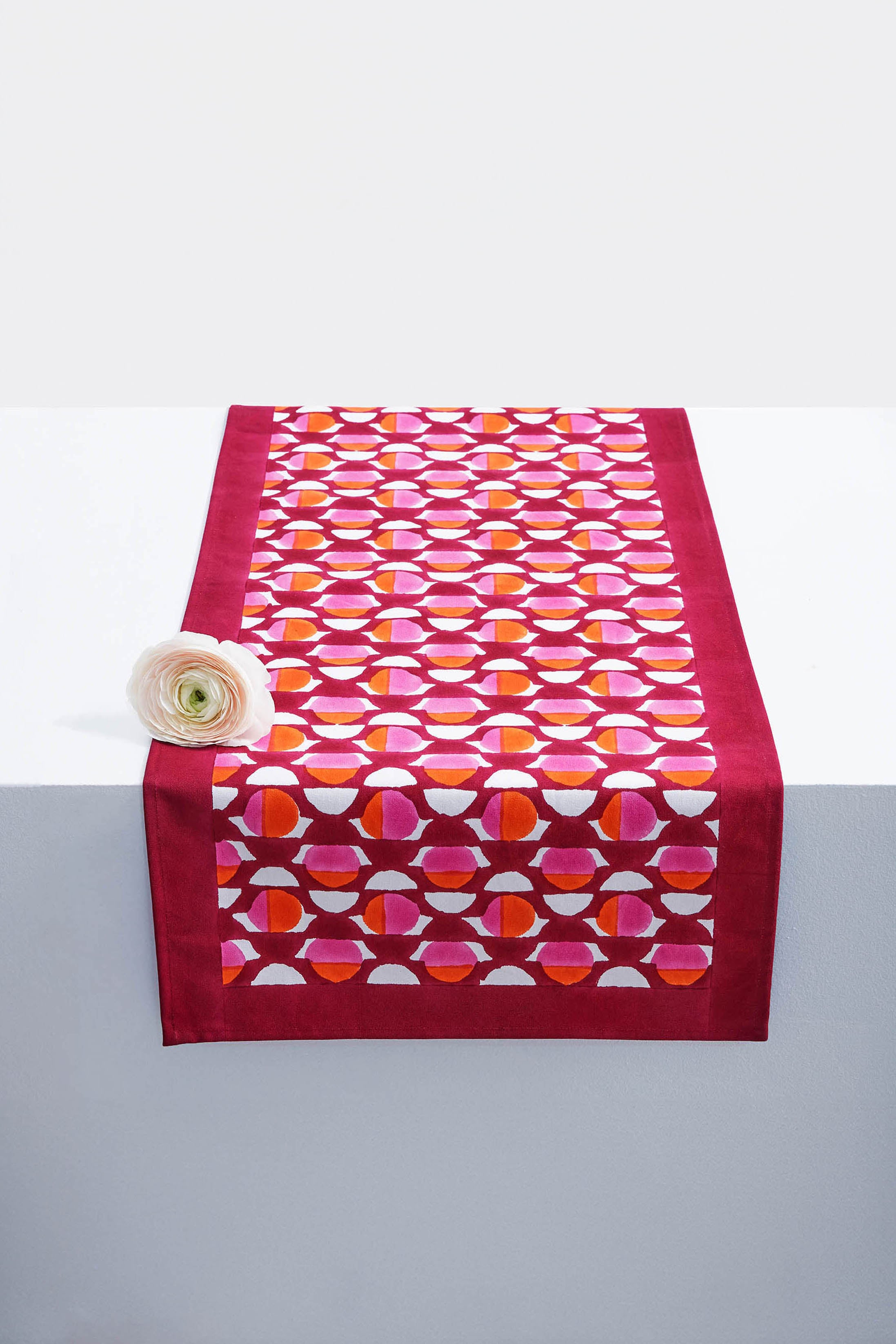 Curlew Curves Claret Table Runner