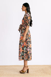 Daffodil Dress Bali Floral Syrah