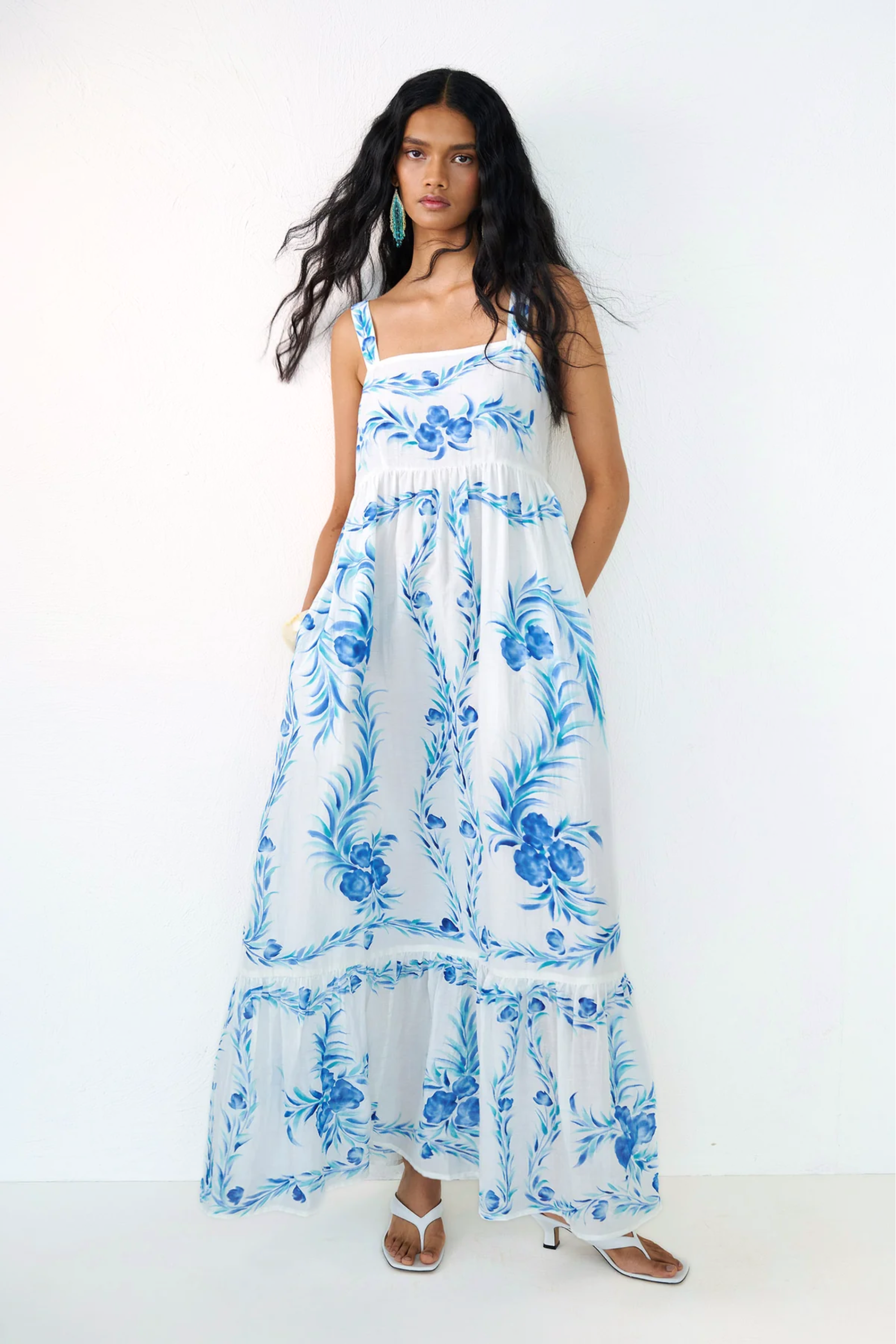 Daniella Dress Bagh Bouquet Cyan
