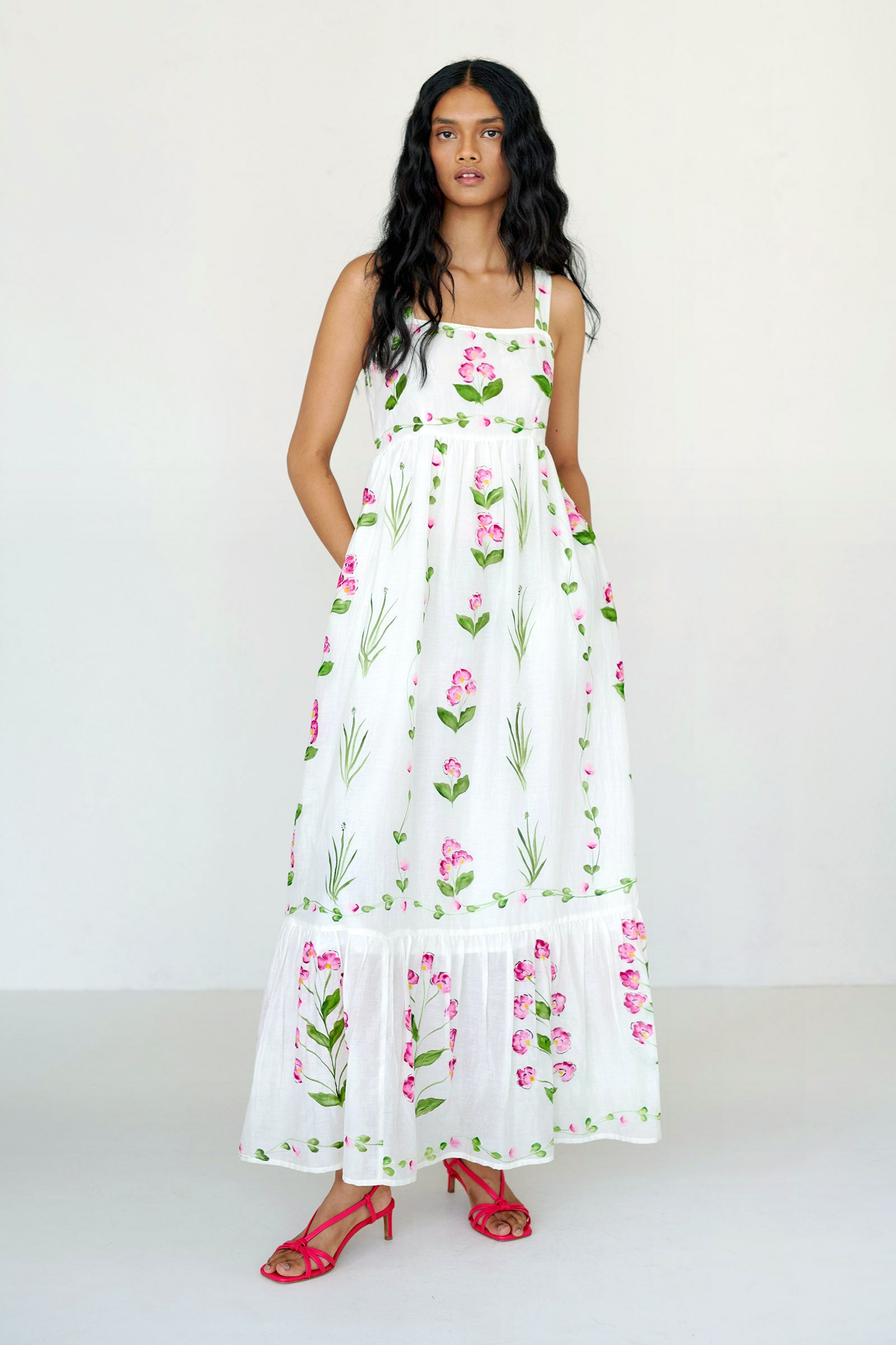 Daniella Dress Bagh Garland Orchid