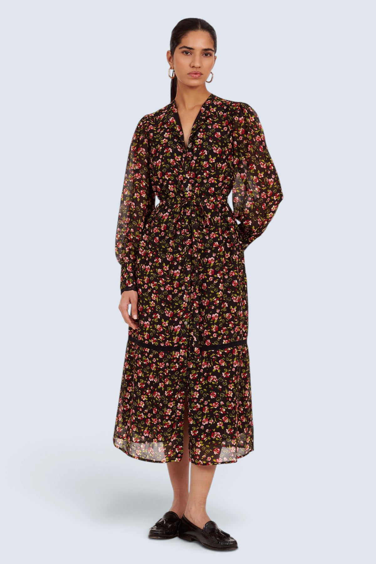 Emira Dress Wild Anemone Caviar