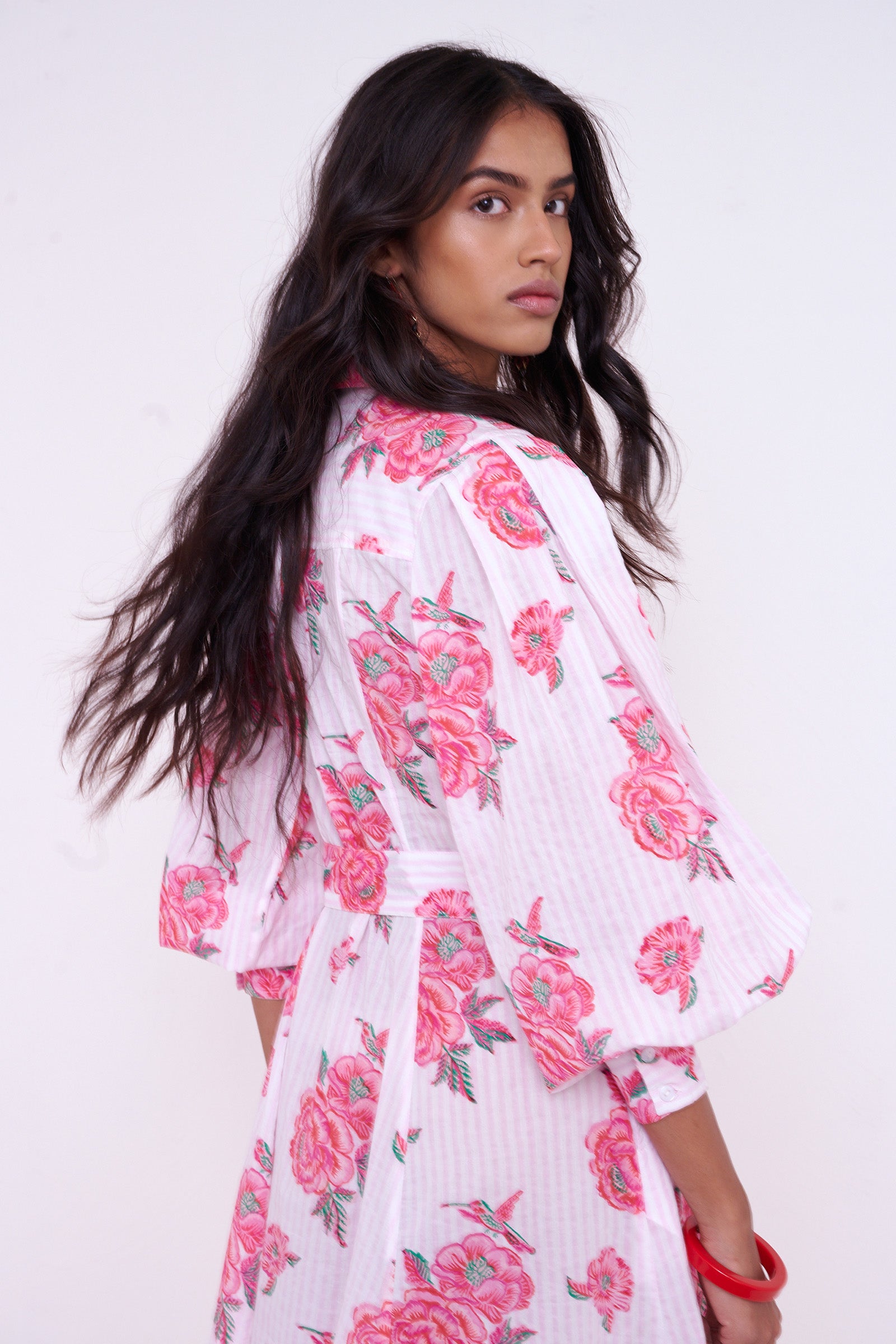 Harris Shirt Dress in Eliza Rose Prism