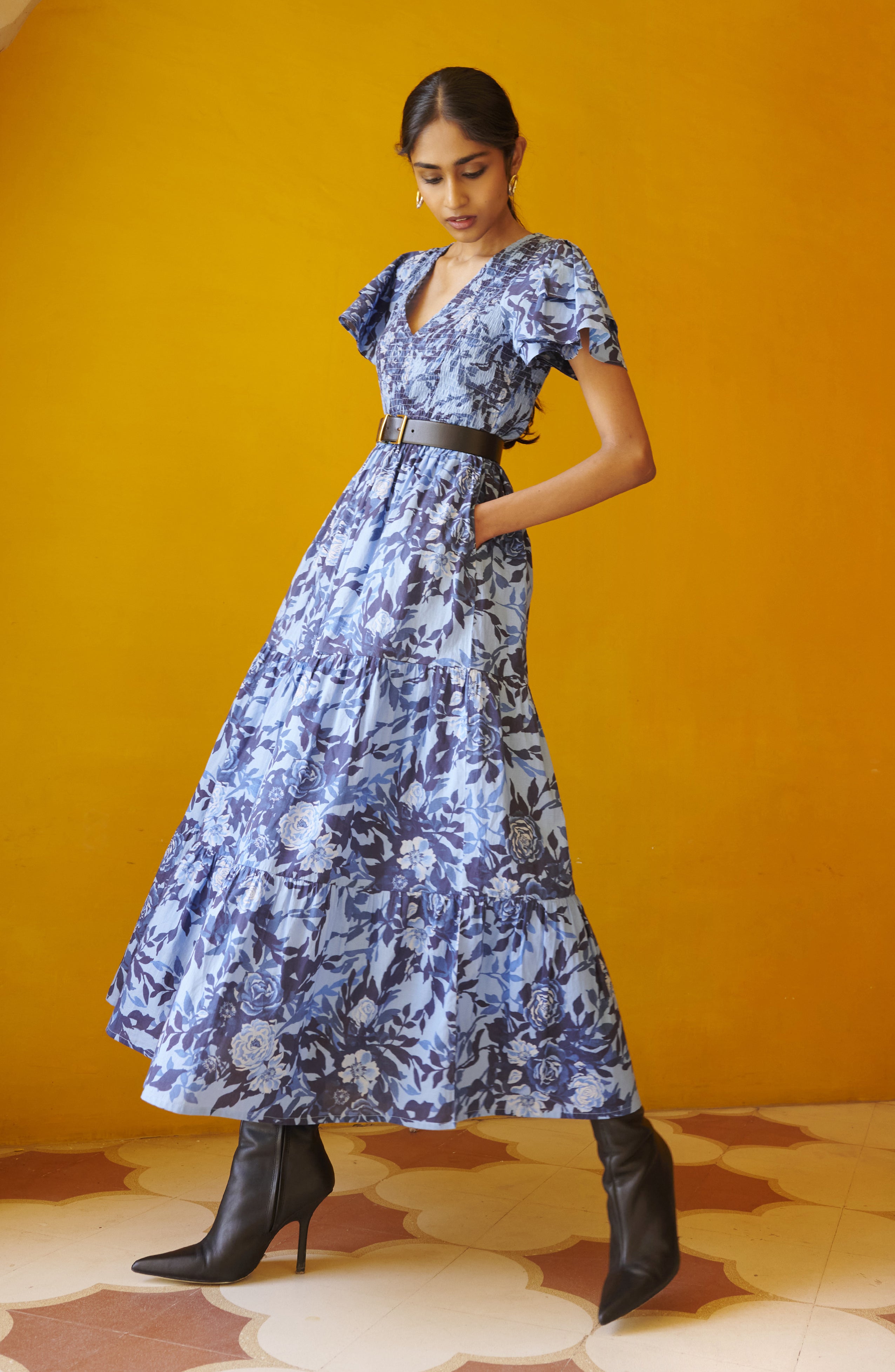 Ira Dress Bibi Rose Clematis