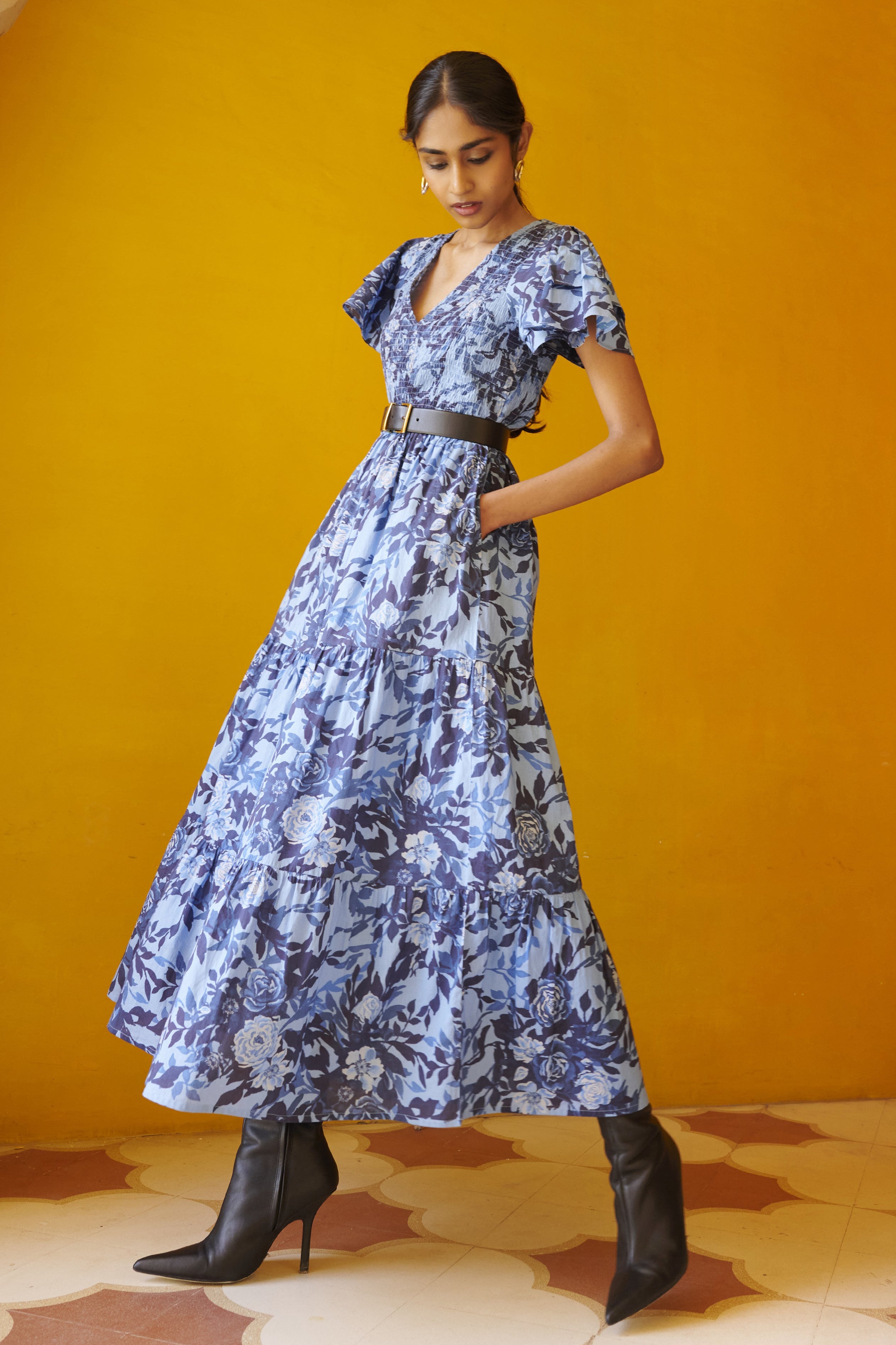 Ira Dress Bibi Rose Clematis