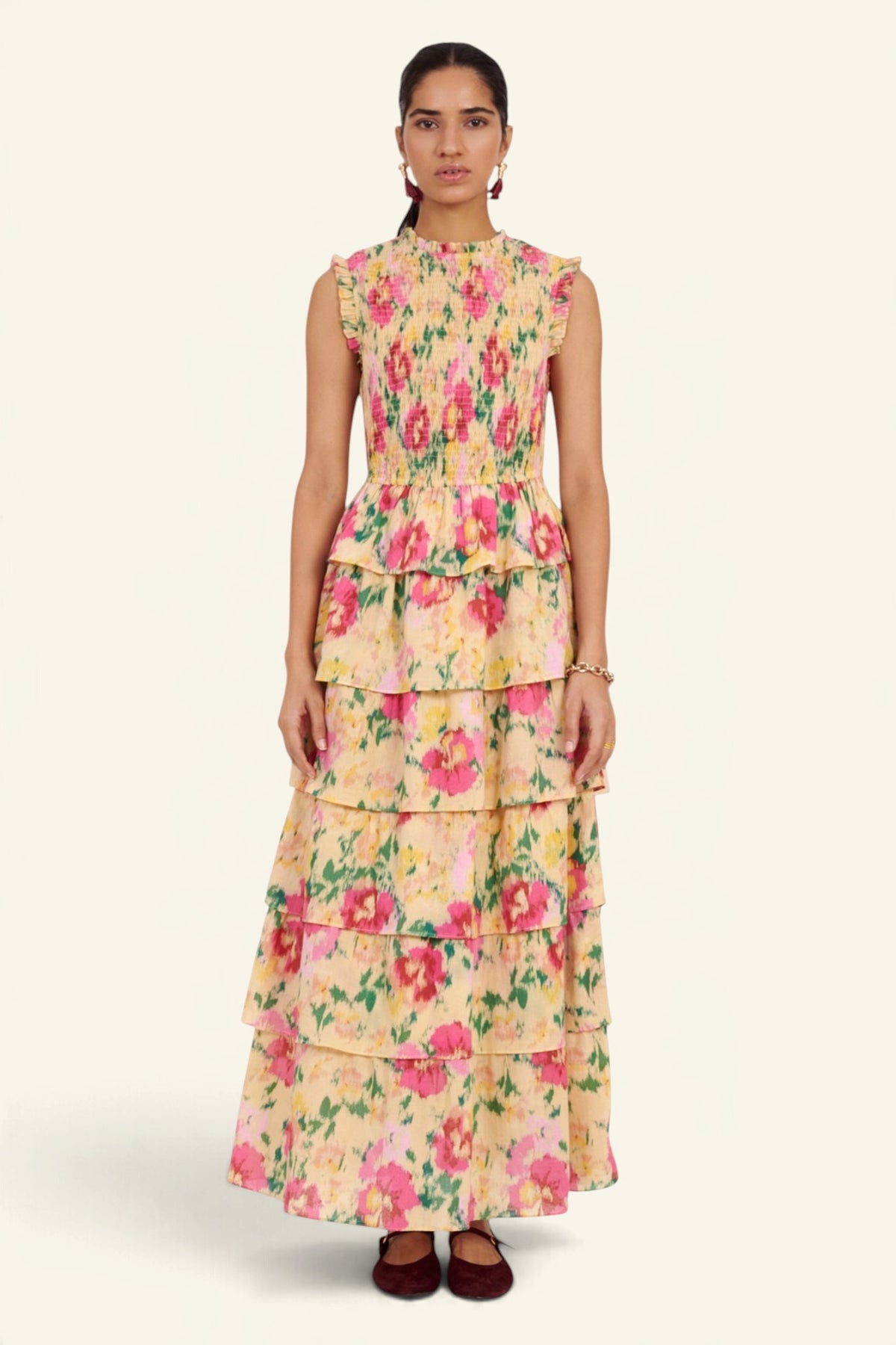 Irene Dress Damask Rose Antique