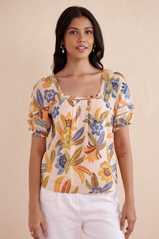 Karen Top Electra Floral Amberglow