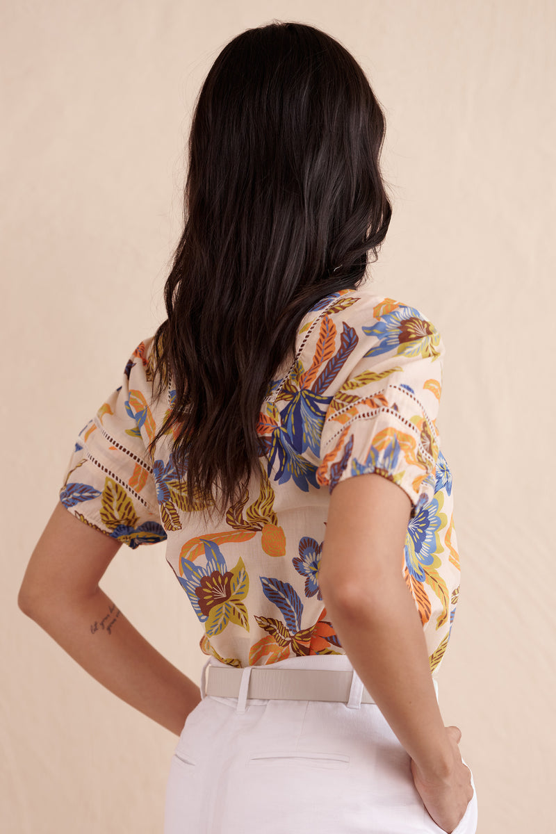 Karen Top Electra Floral Amberglow