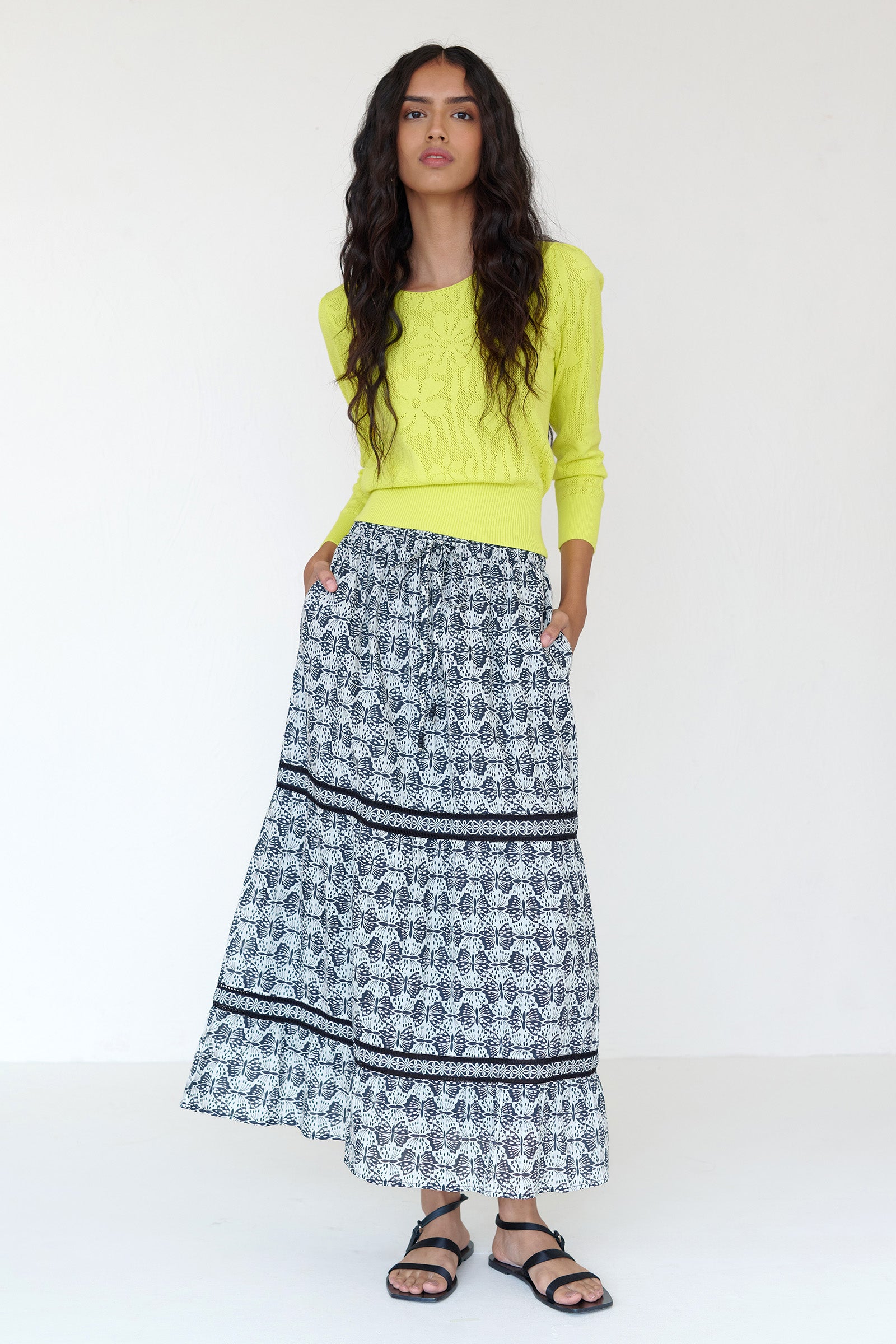 Liza Skirt Flutter Caviar