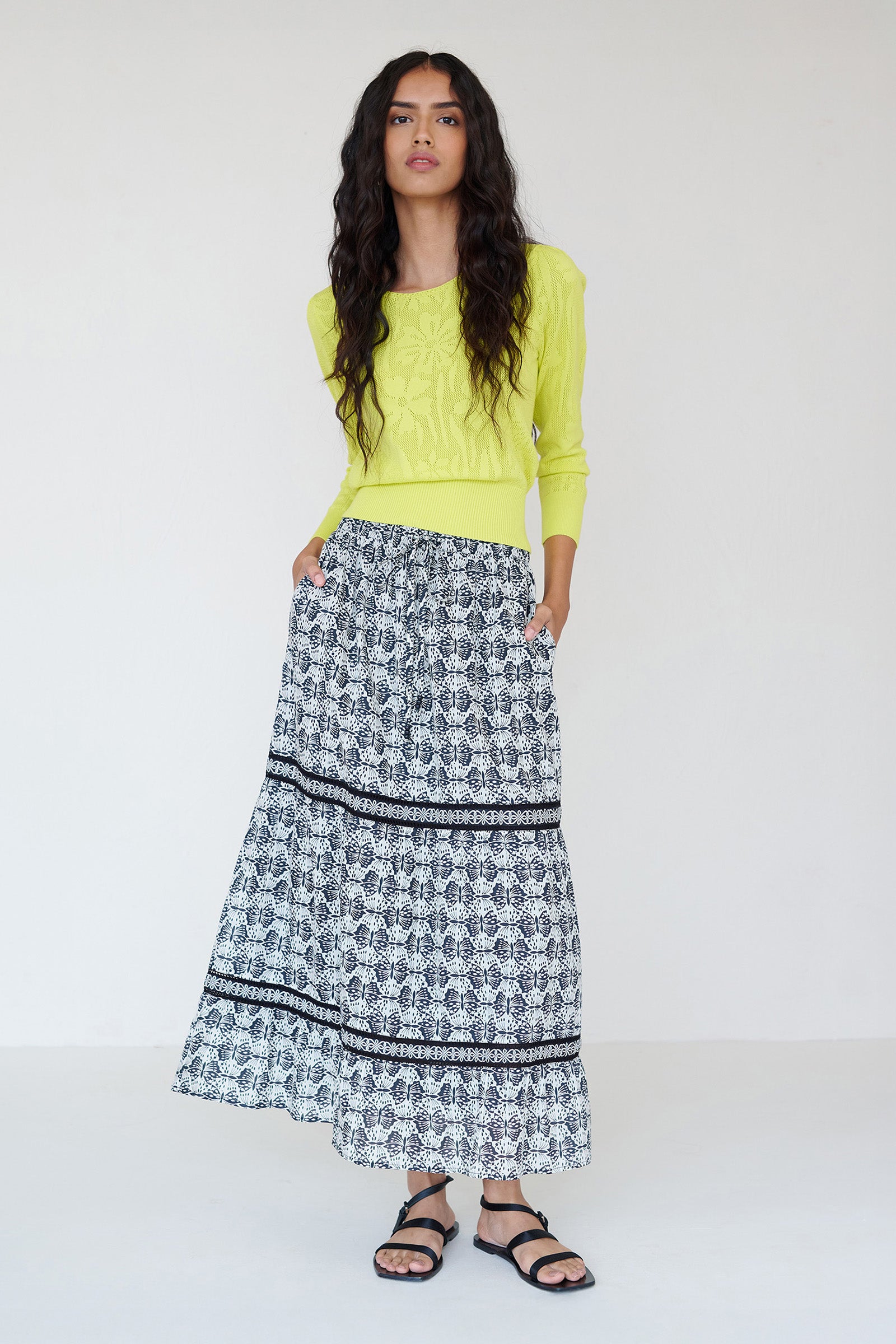 Liza Skirt Flutter Caviar