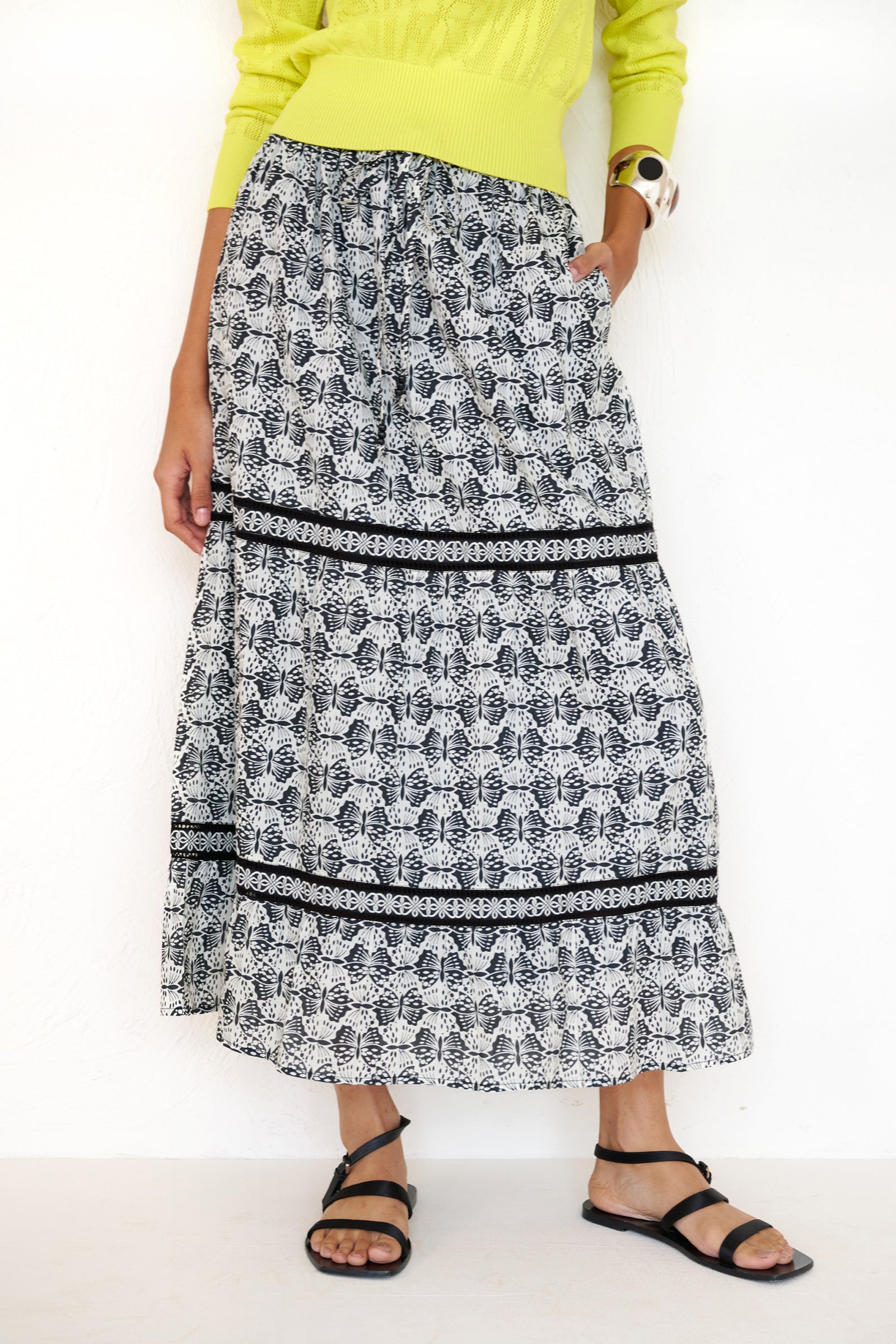 Liza Skirt Flutter Caviar