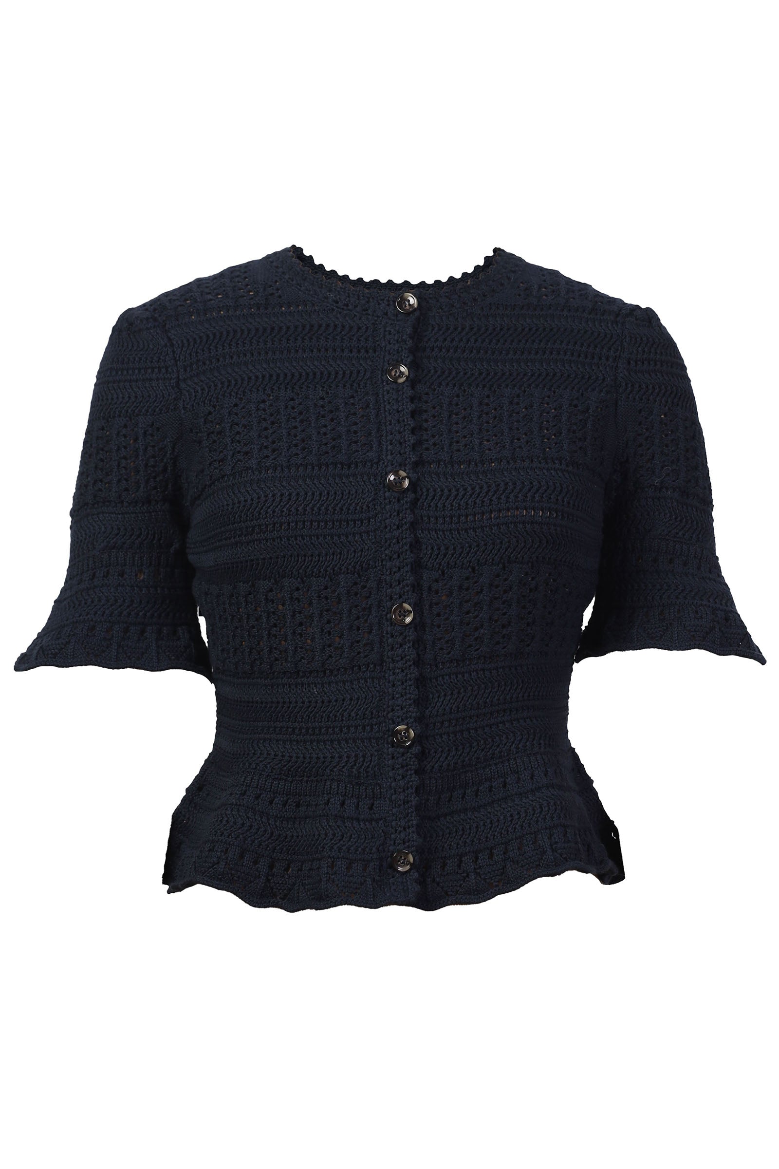 Laura Crochet Cardigan Navy