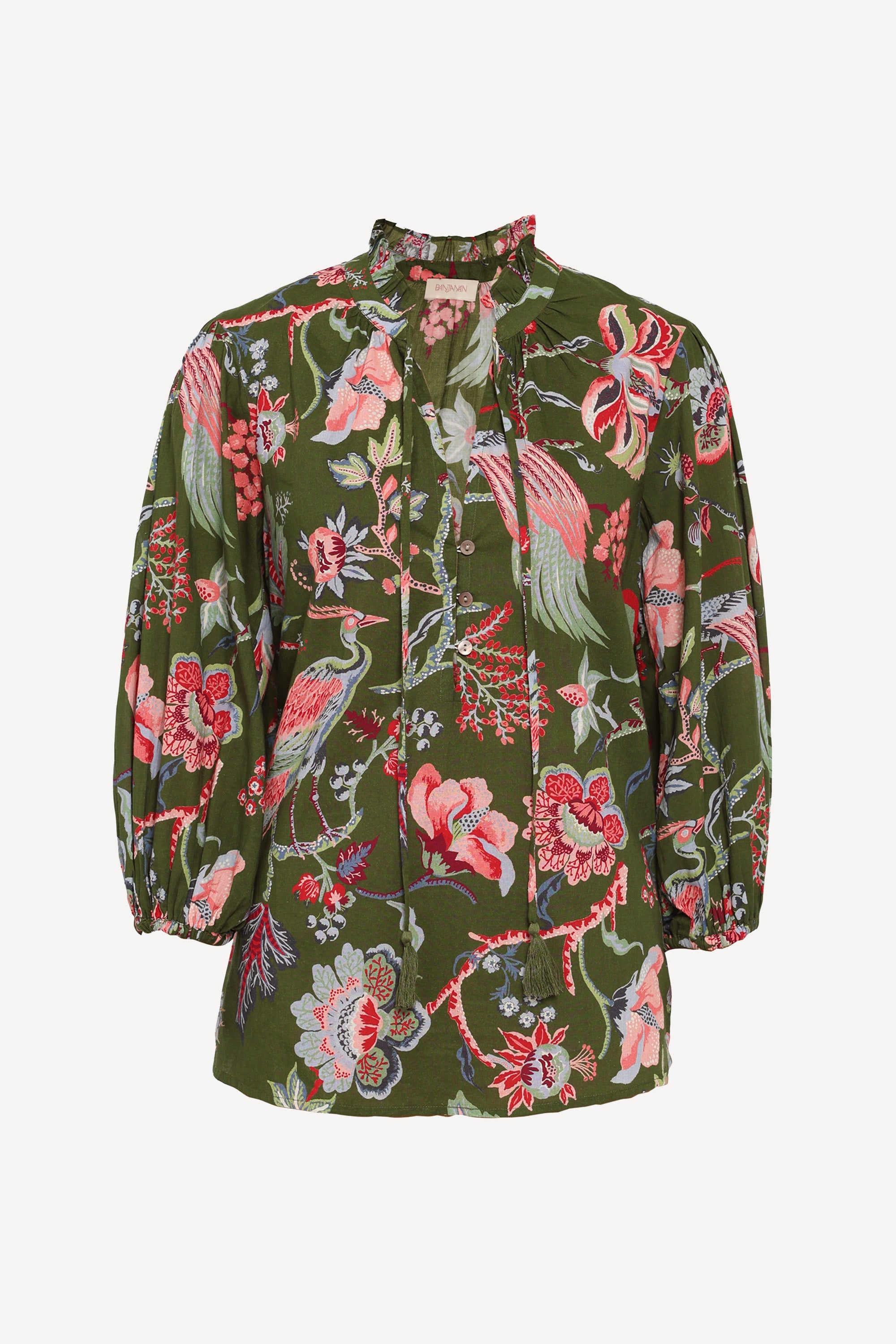 Lorna Top Chintz Moss