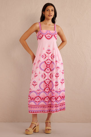 Maria Dress Syros Stripe Amethyst