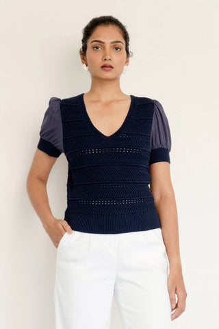 Patti V-Neck Oxford