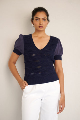 Patti V-Neck Oxford