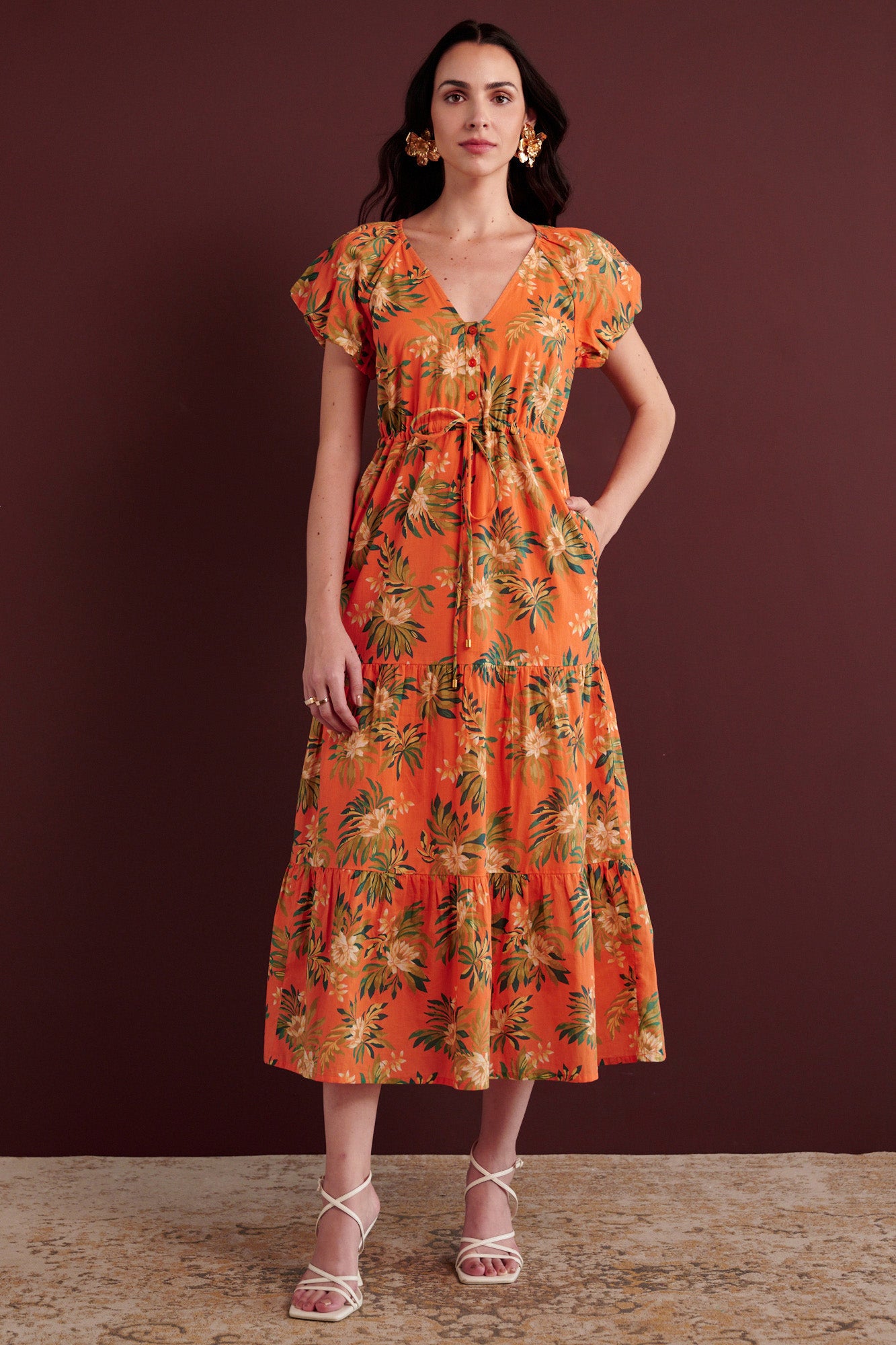 Poppy Dress Artichoke Flower Melon