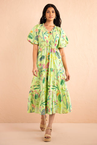 Poppy Dress Calypso Cacti Jade