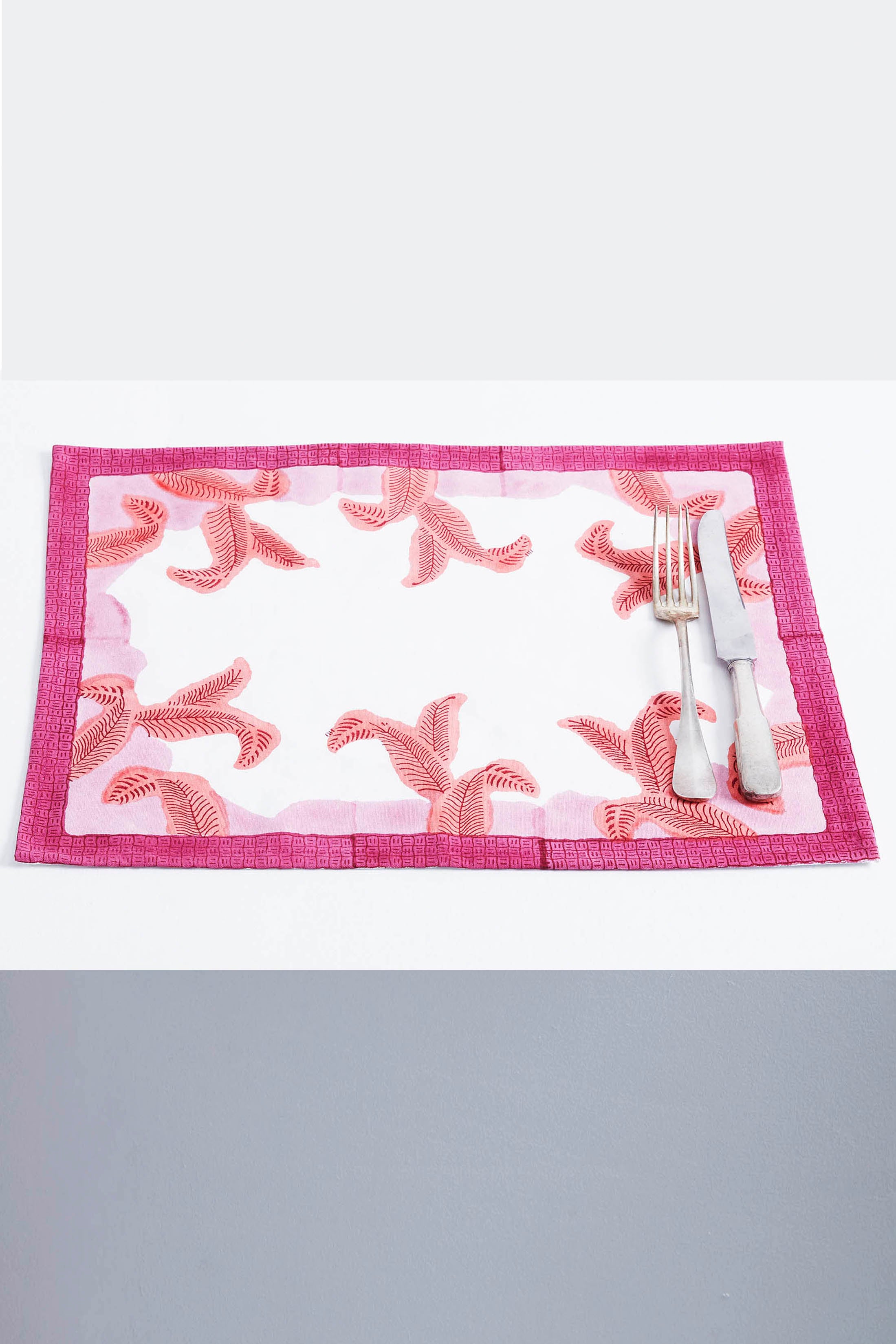 Palm Leaf Pink Placemats