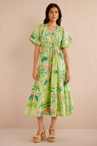 Poppy Dress Calypso Cacti Jade