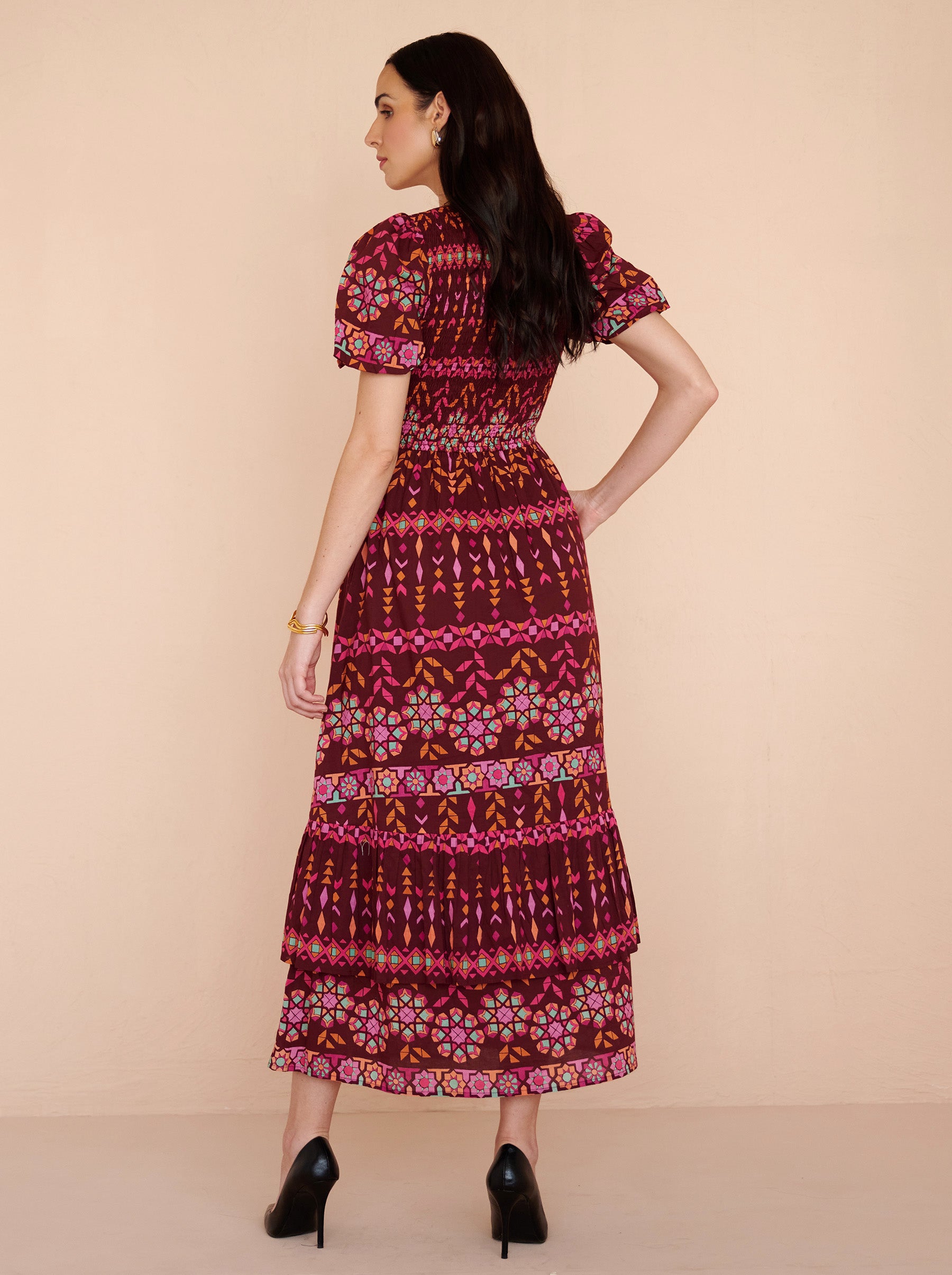 Quant Dress Tapestry Rhubarb