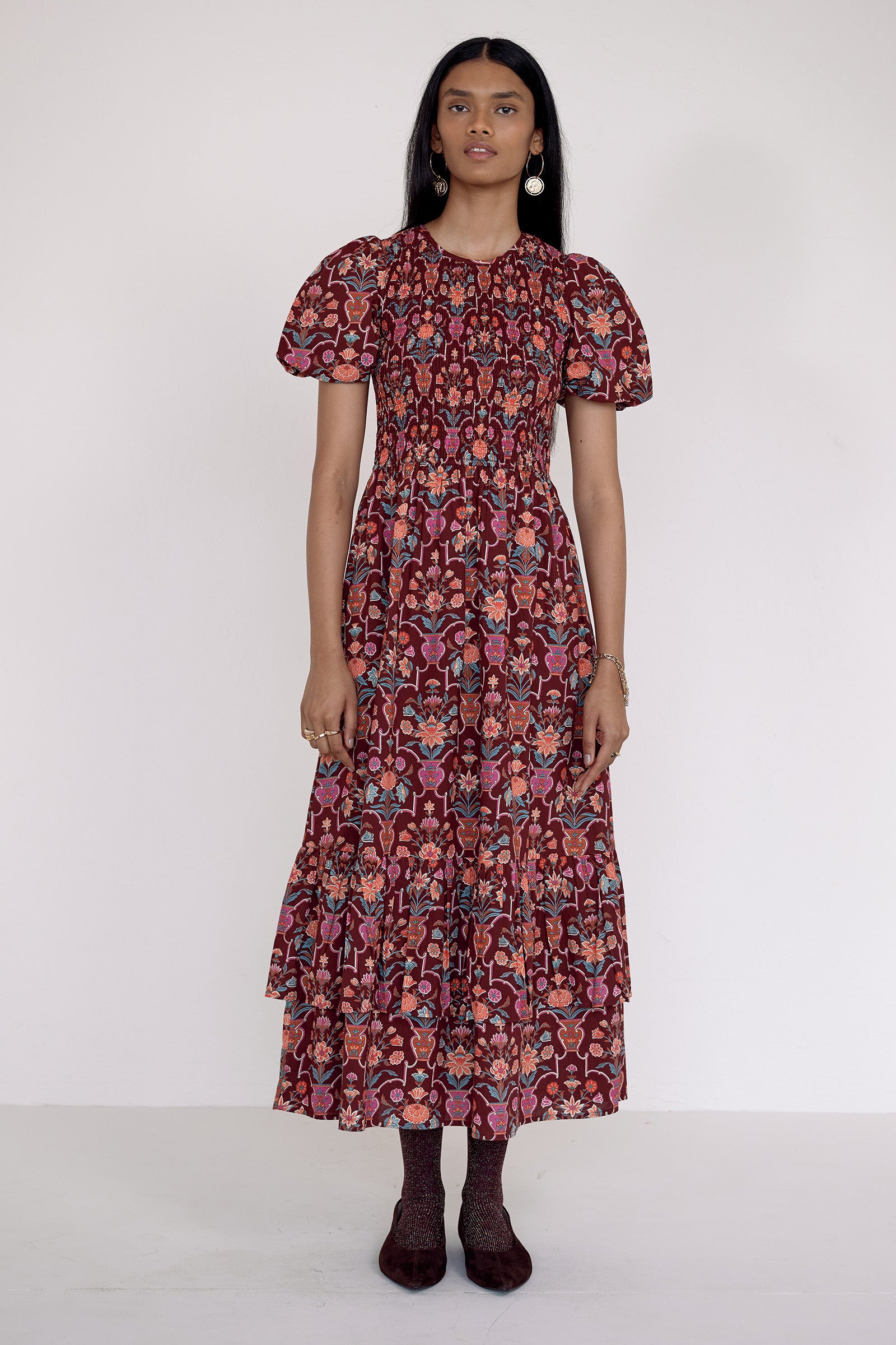 Quant Dress Floral Vase Chestnut