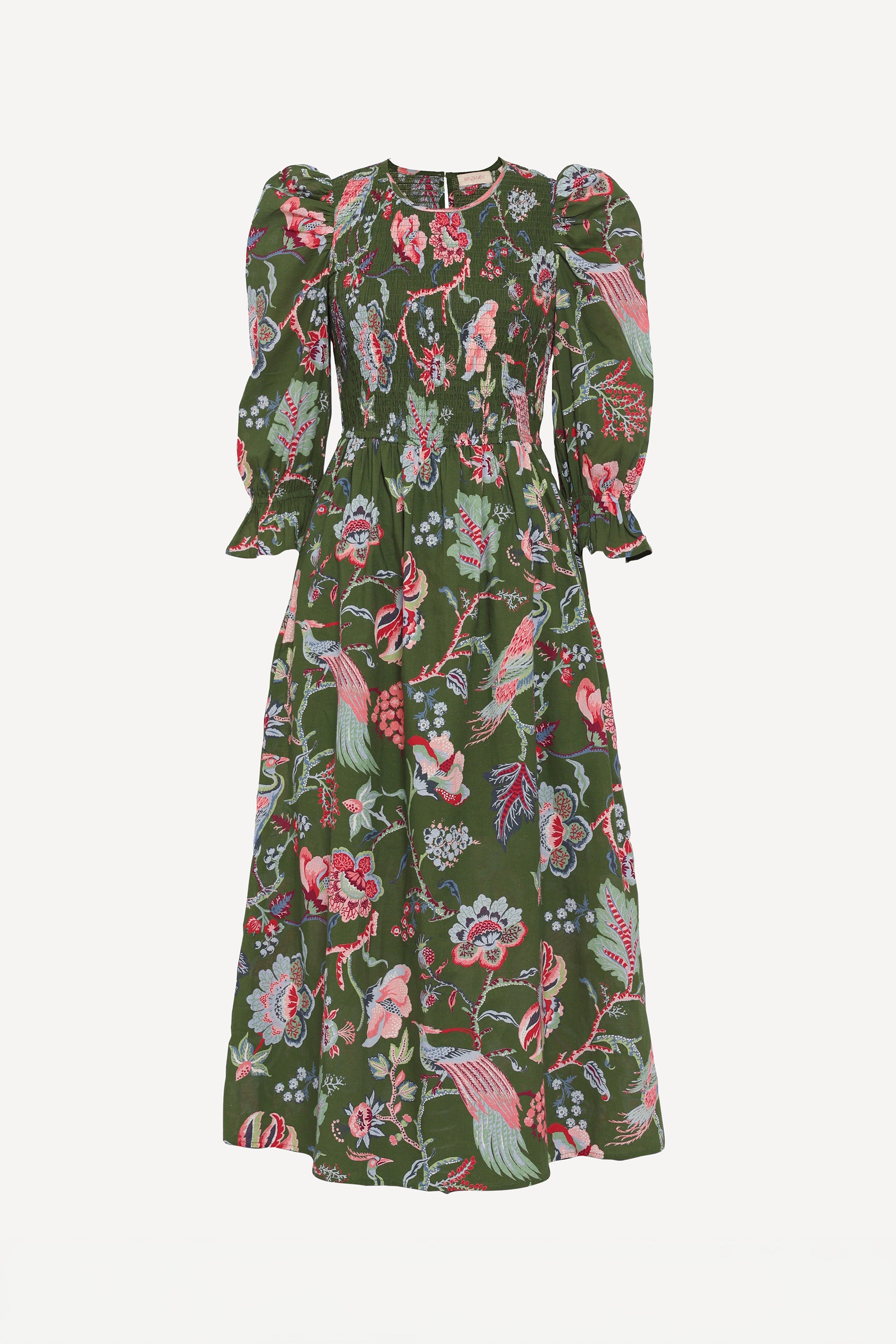 Queenie Dress Chintz Moss
