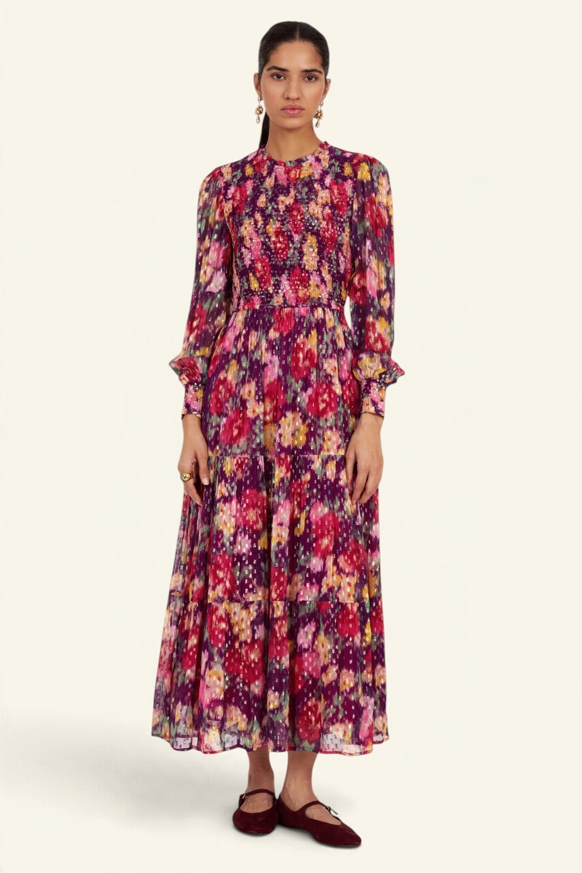 Quentin Dress Damask Rose Acai