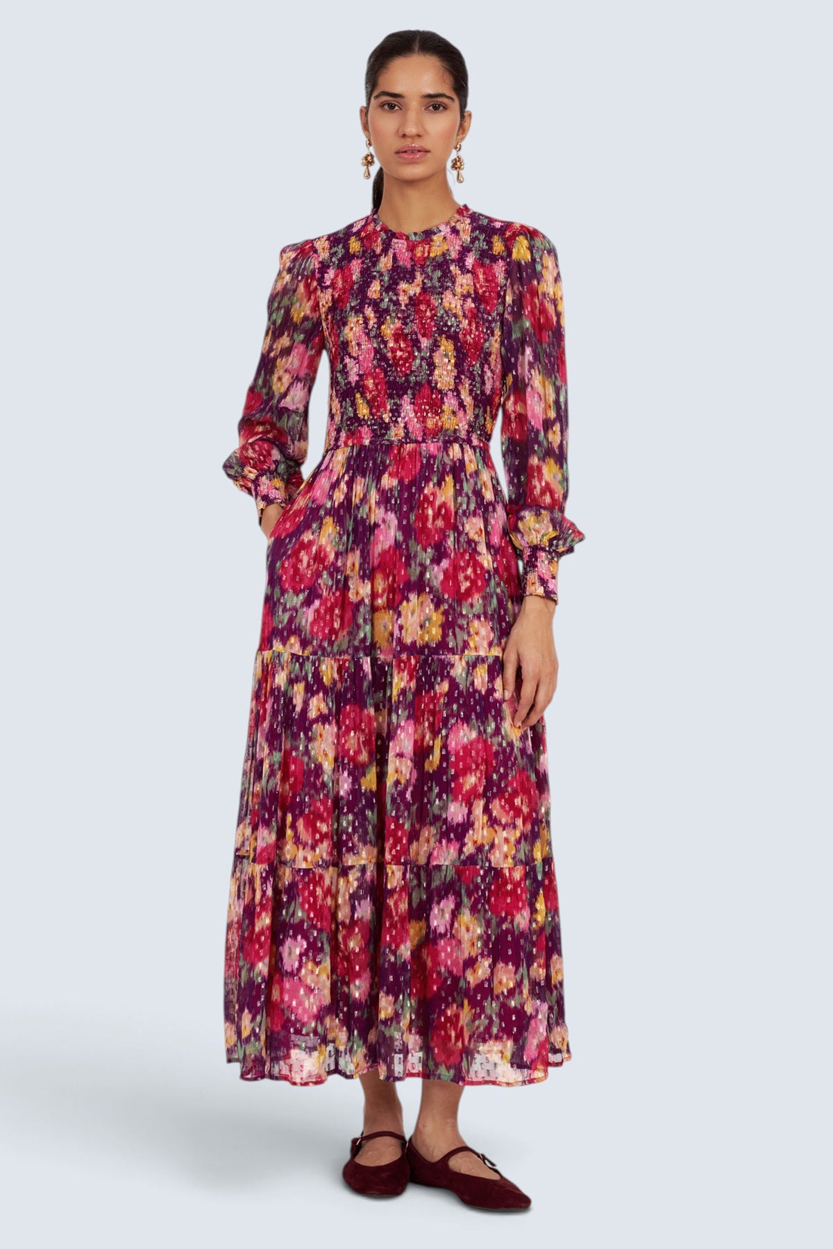 Quentin Dress Damask Rose Acai