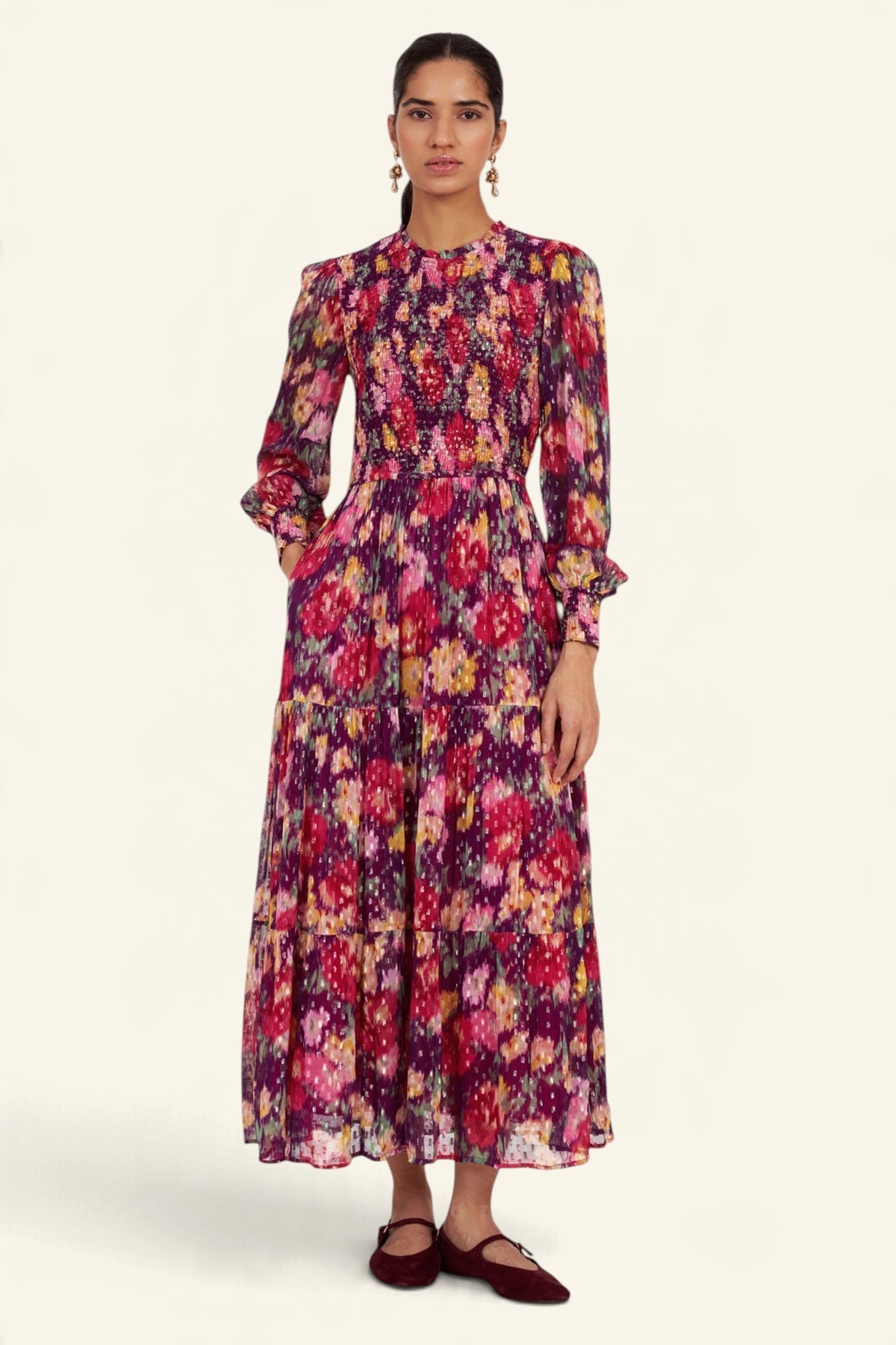 Quentin Dress Damask Rose Acai