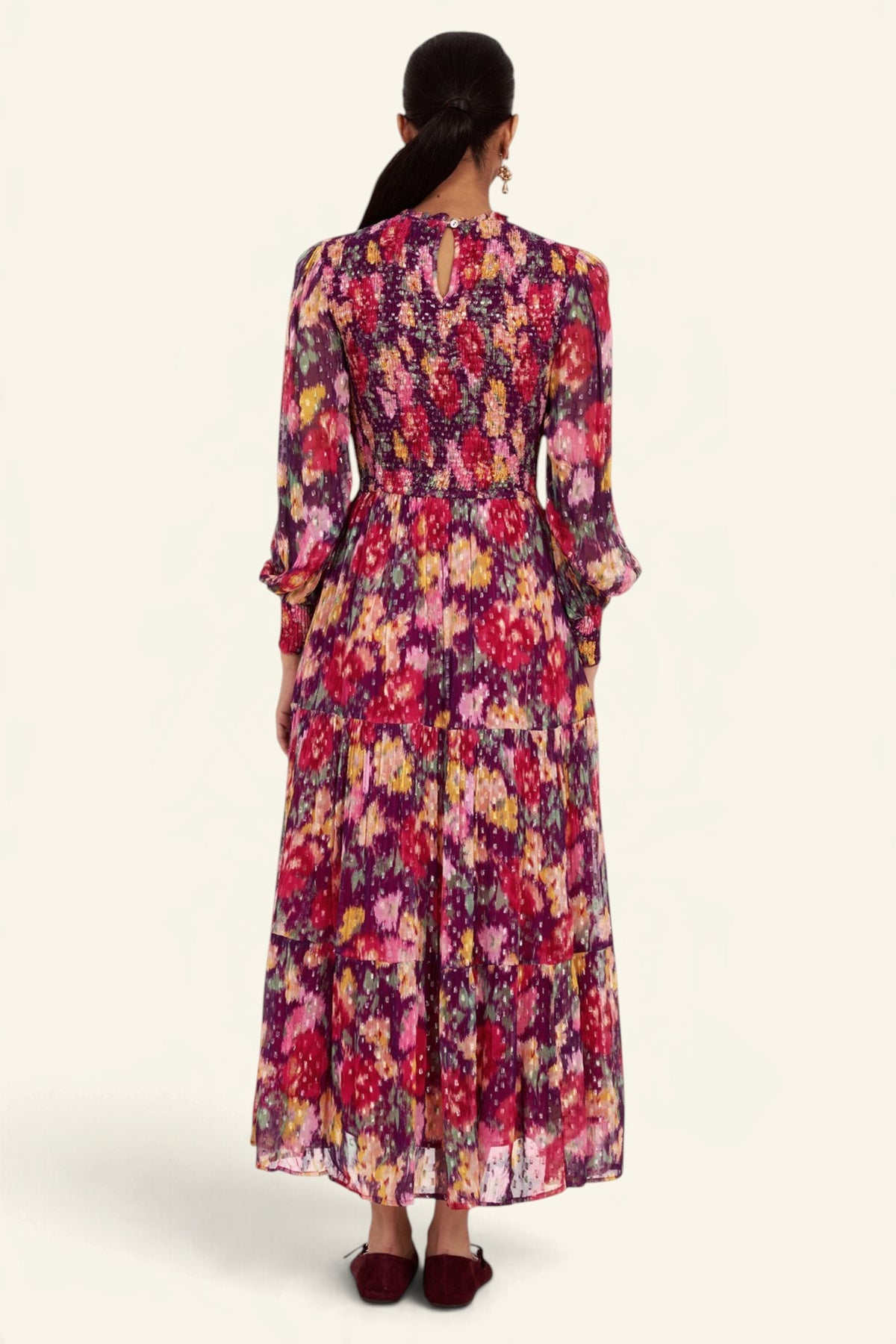 Quentin Dress Damask Rose Acai
