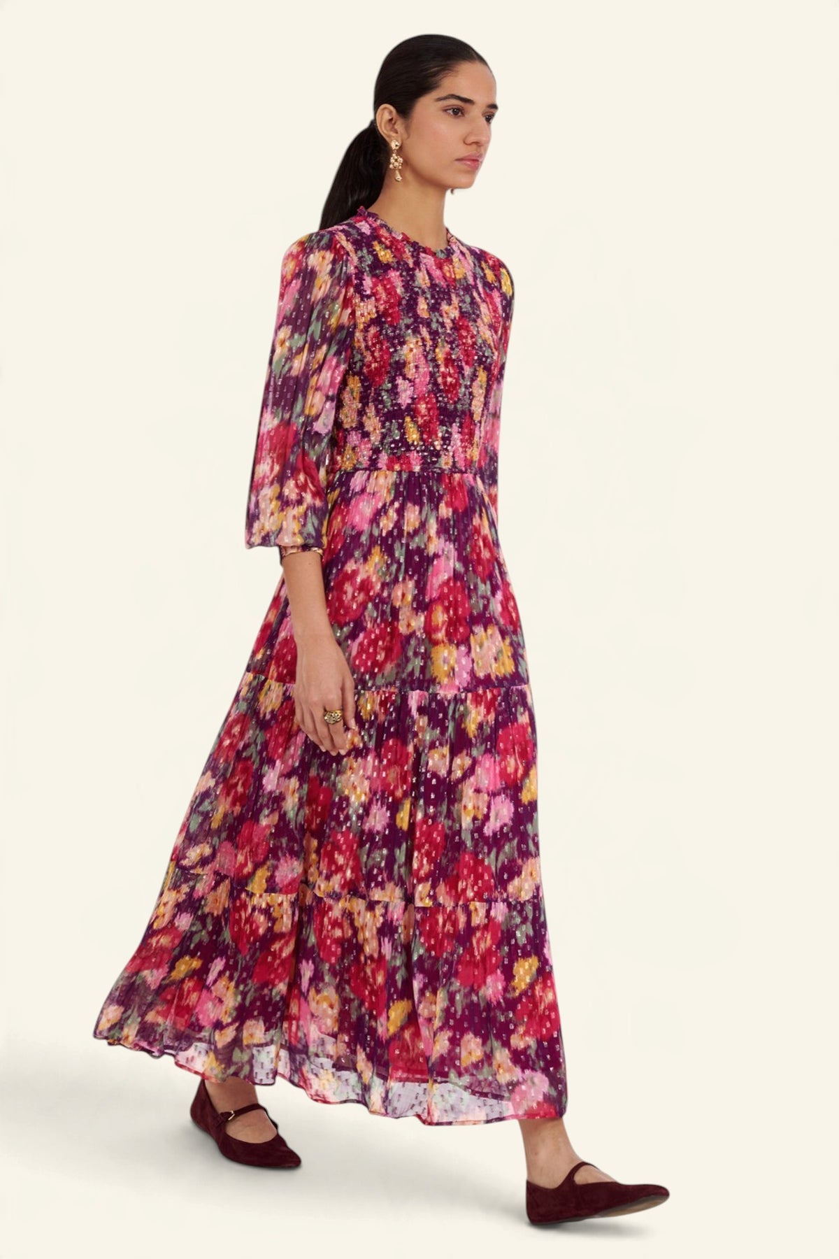 Quentin Dress Damask Rose Acai