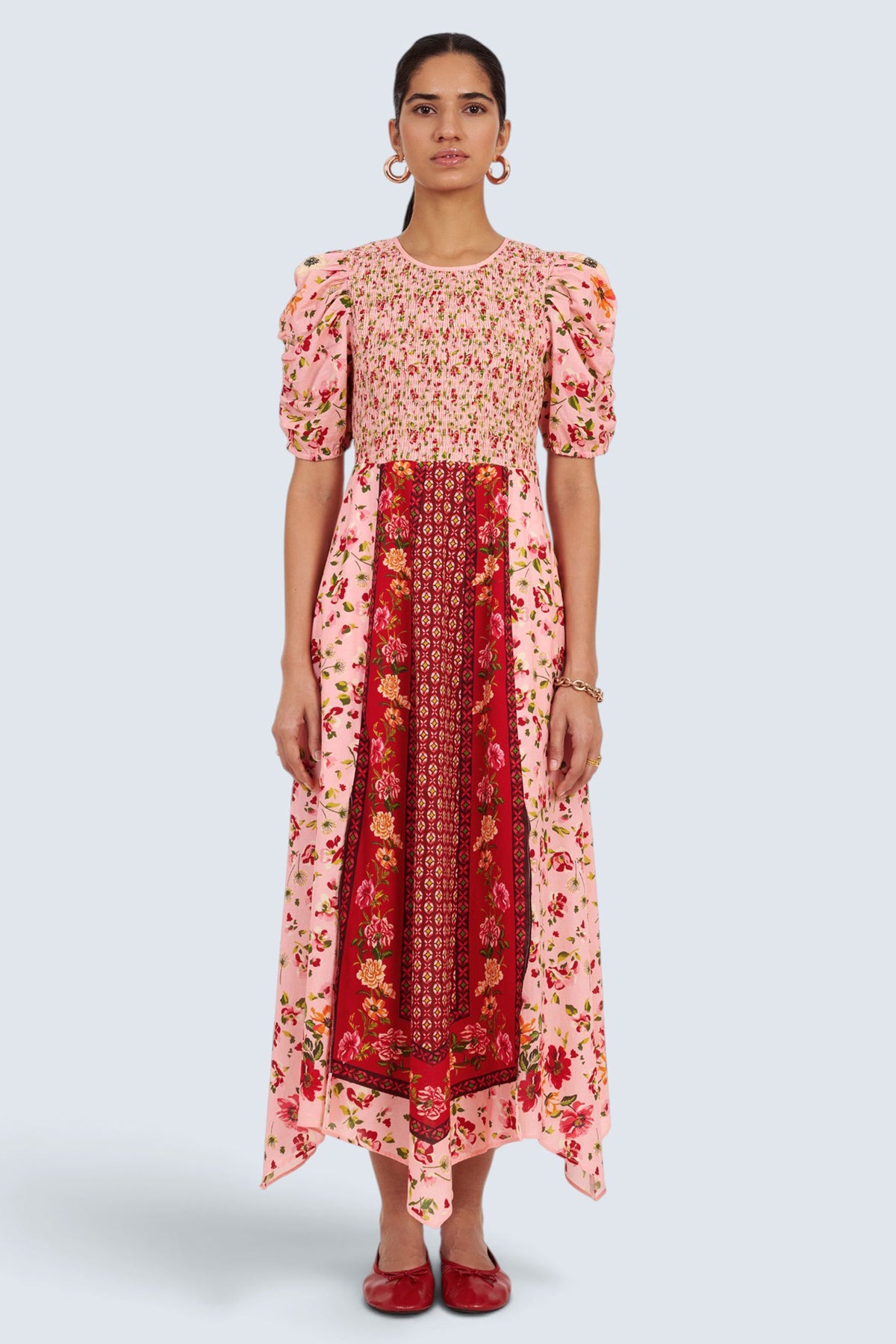 Quincy Dress Wild Anemone Persian Rose