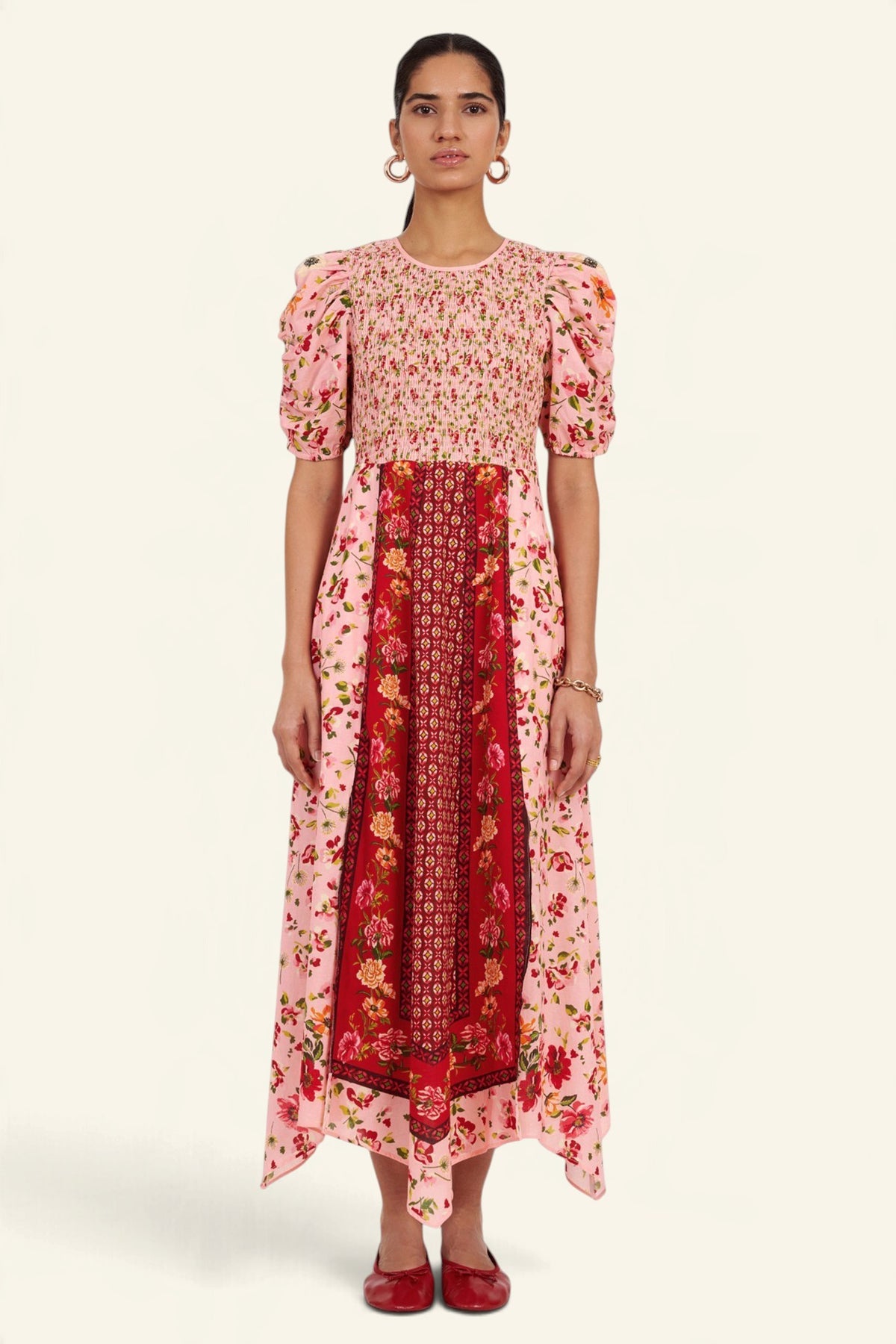 Quincy Dress Wild Anemone Persian Rose