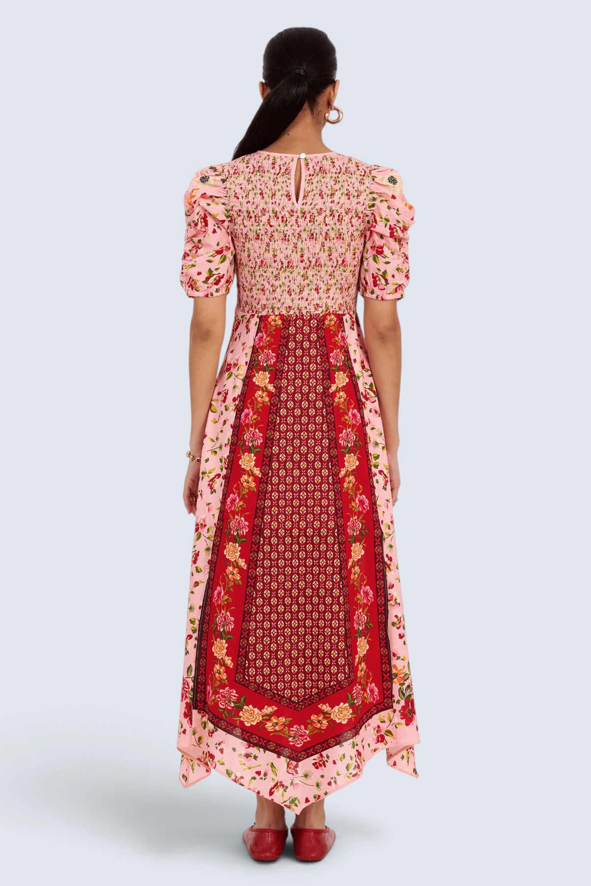 Quincy Dress Wild Anemone Persian Rose