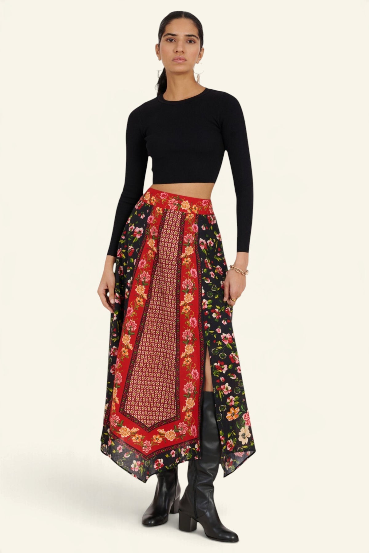 Quinn Skirt Wild Anemone Caviar