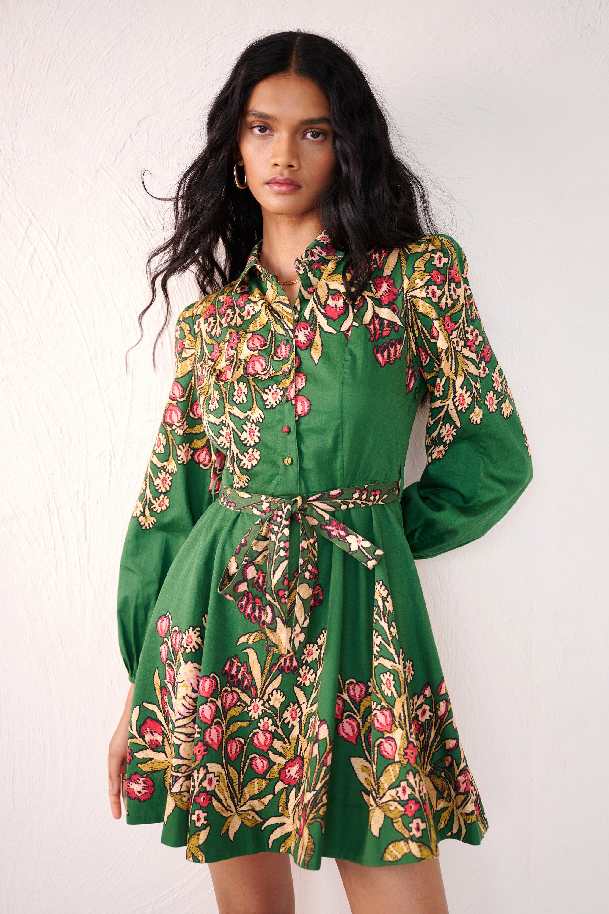 Rowena Dress Unicorn Tapestry Forest