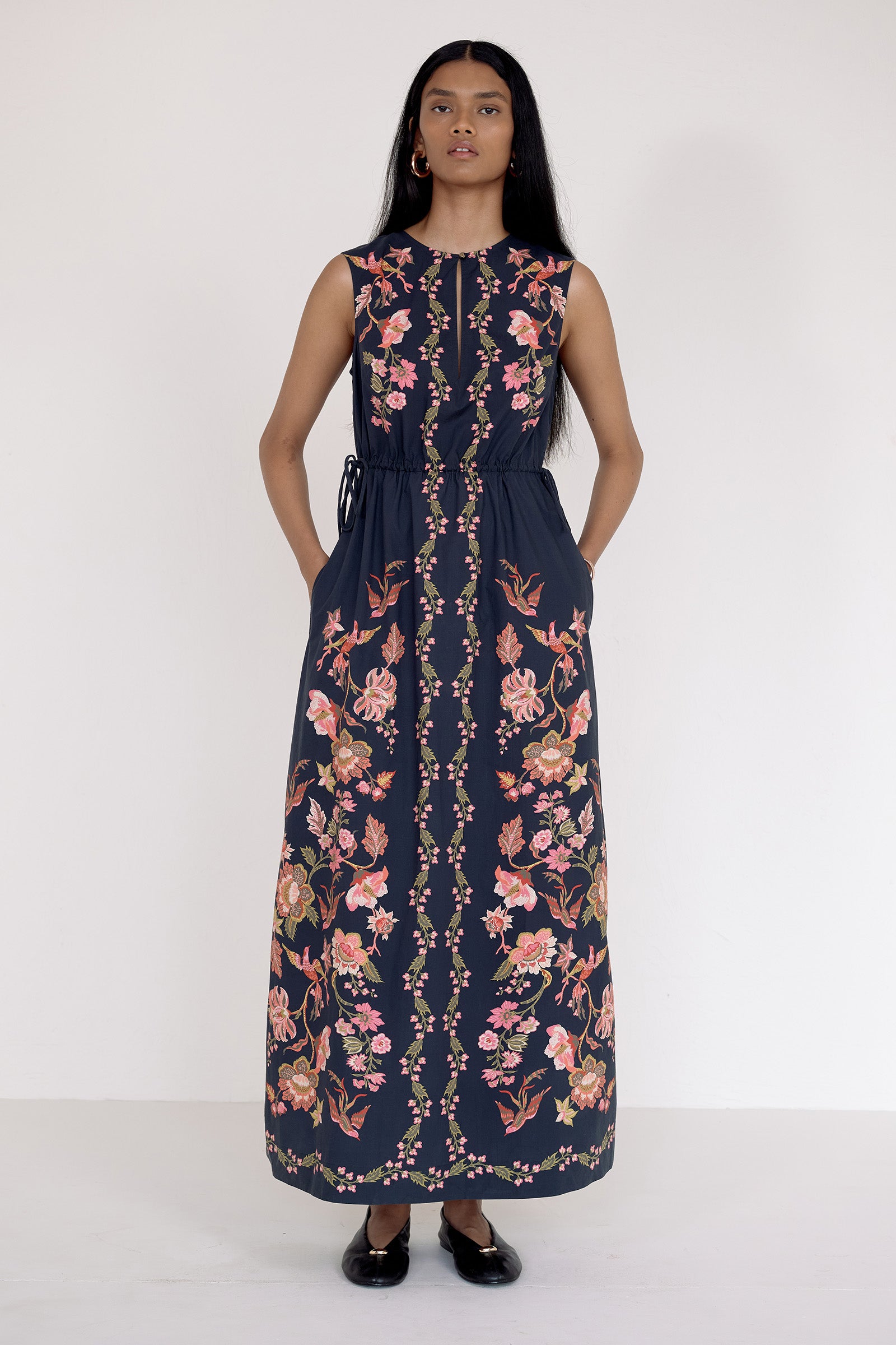 Rhonda Dress Chintz Jet