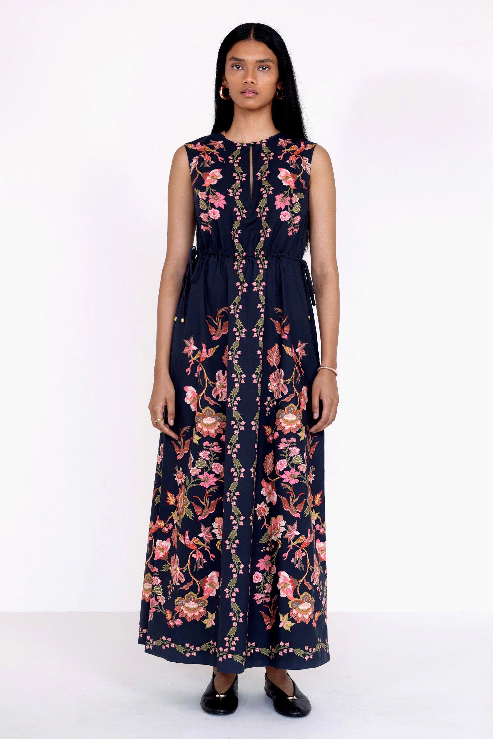Rhonda Dress Chintz Jet