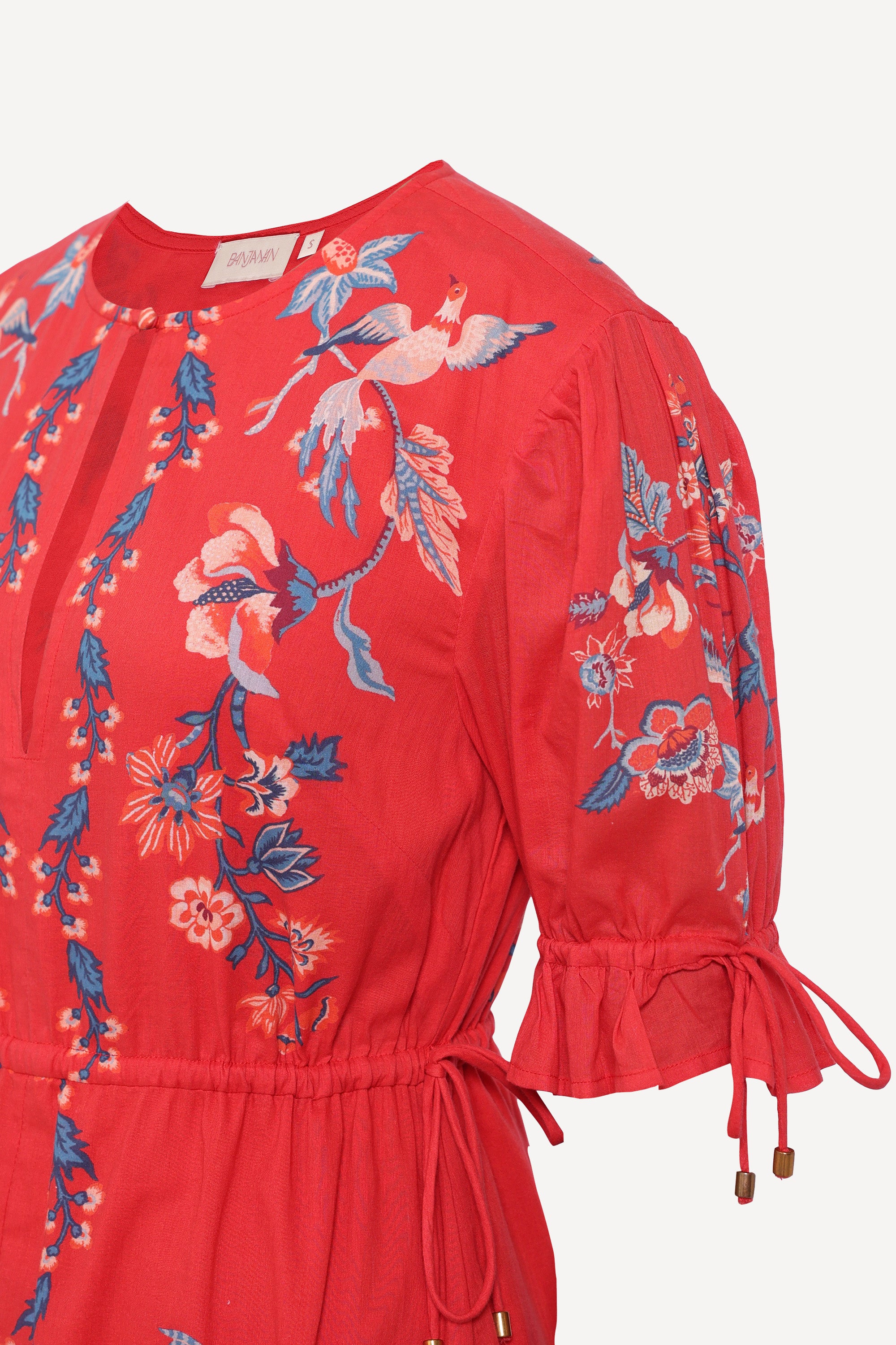 Ruby Dress Chintz Scarlet