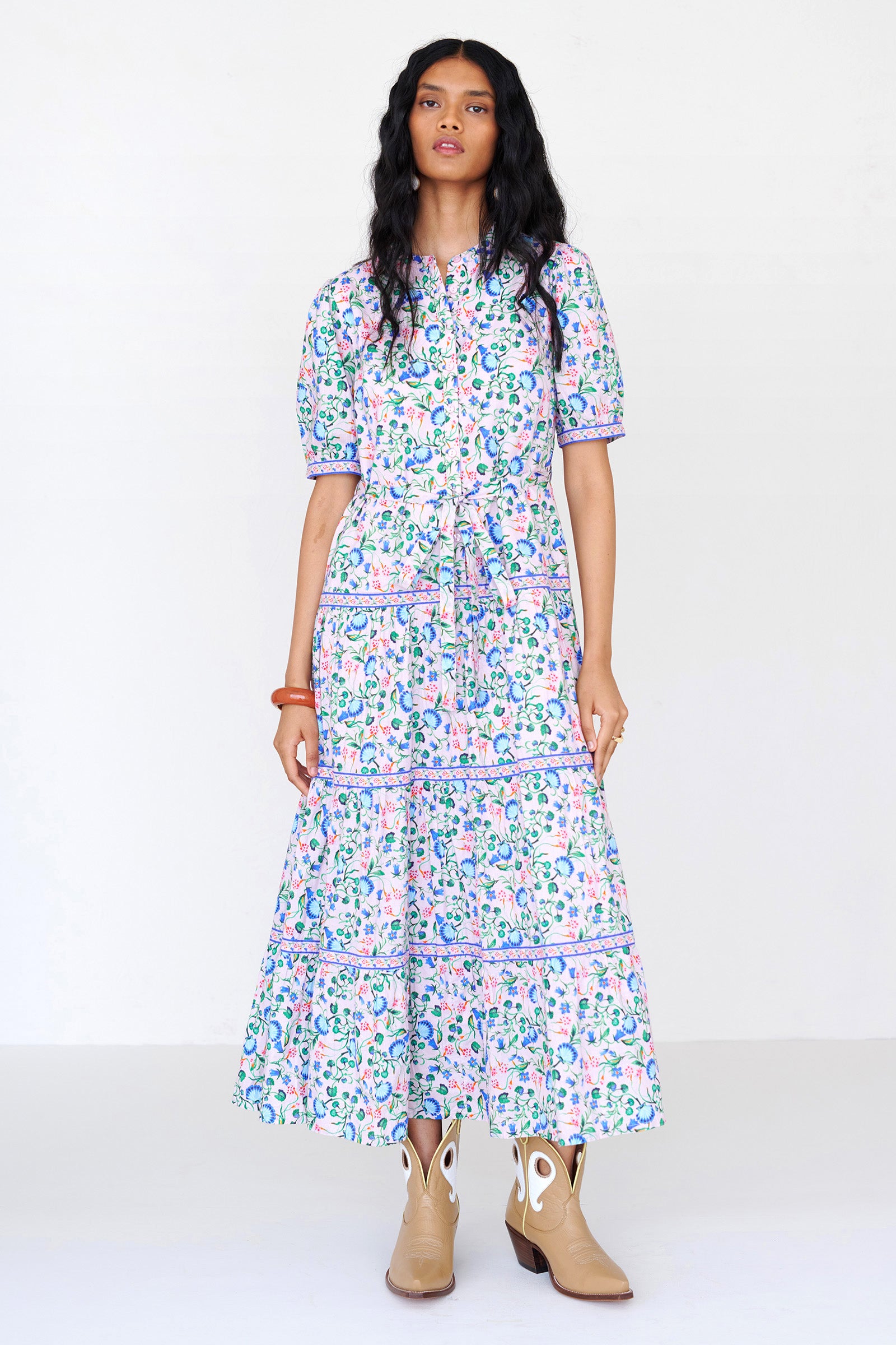 Saylor Dress Clam Garland Conch