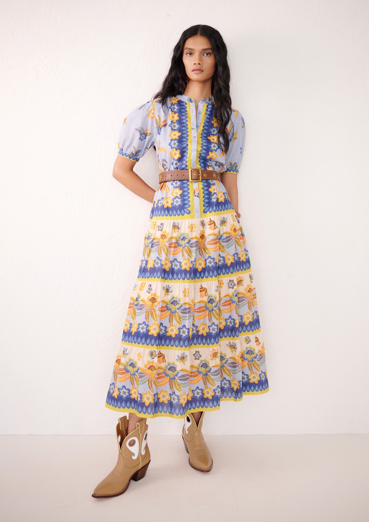 Saylor Dress Electra Floral Amberglow