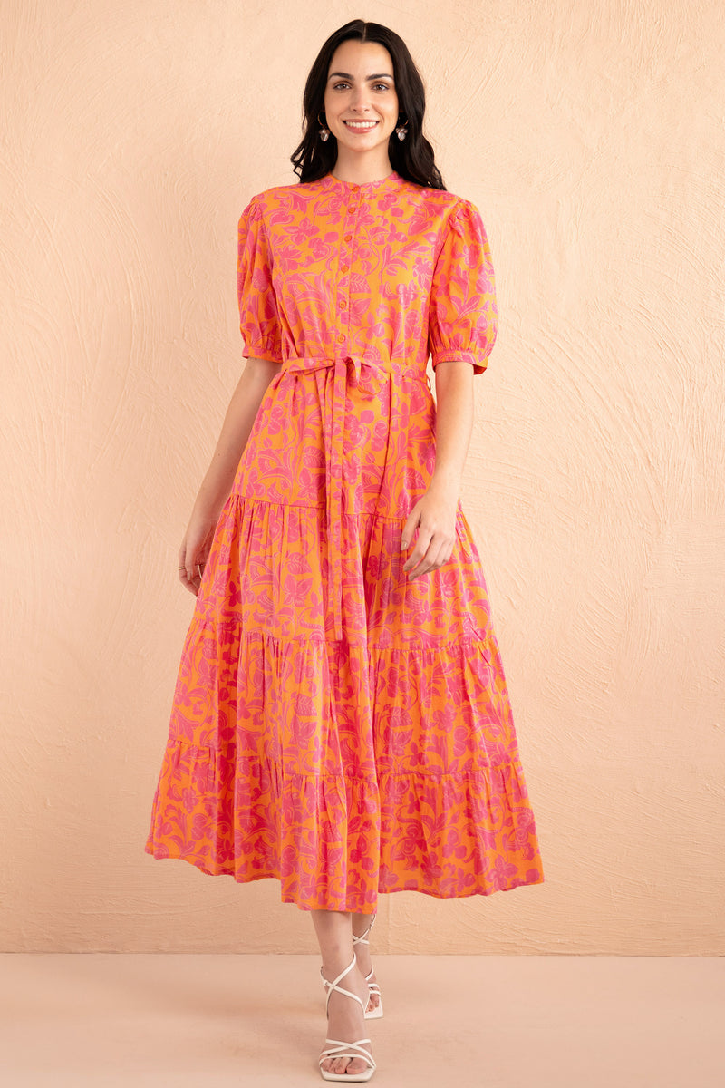 Saylor Dress Gaia Nectarine