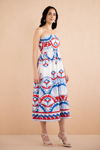 Simona Dress Paros Tile Placement Nautical