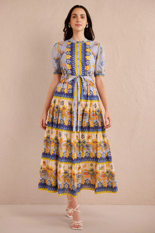 Saylor Dress Electra Floral Amberglow