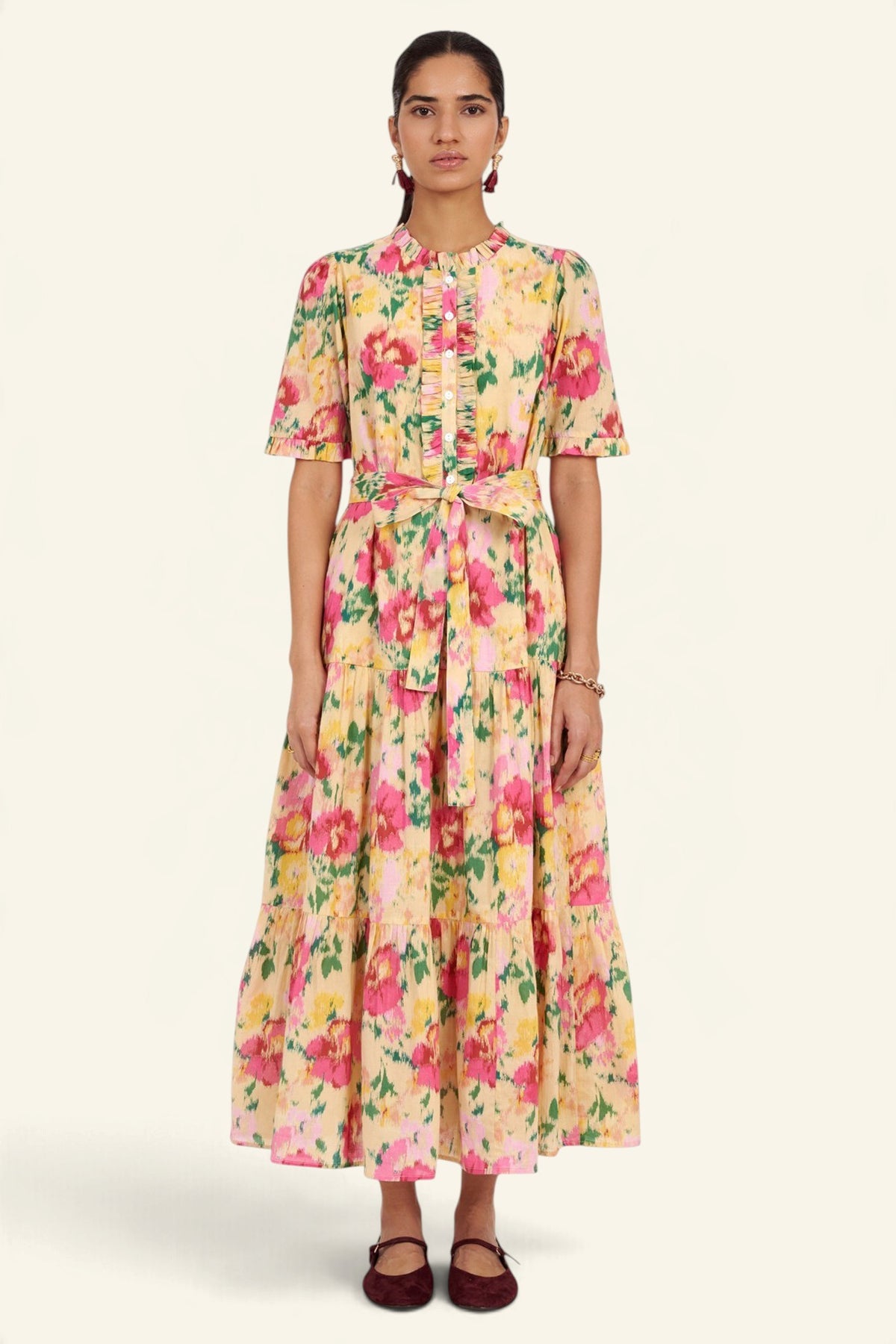 Saylor Dress Damask Rose Antique